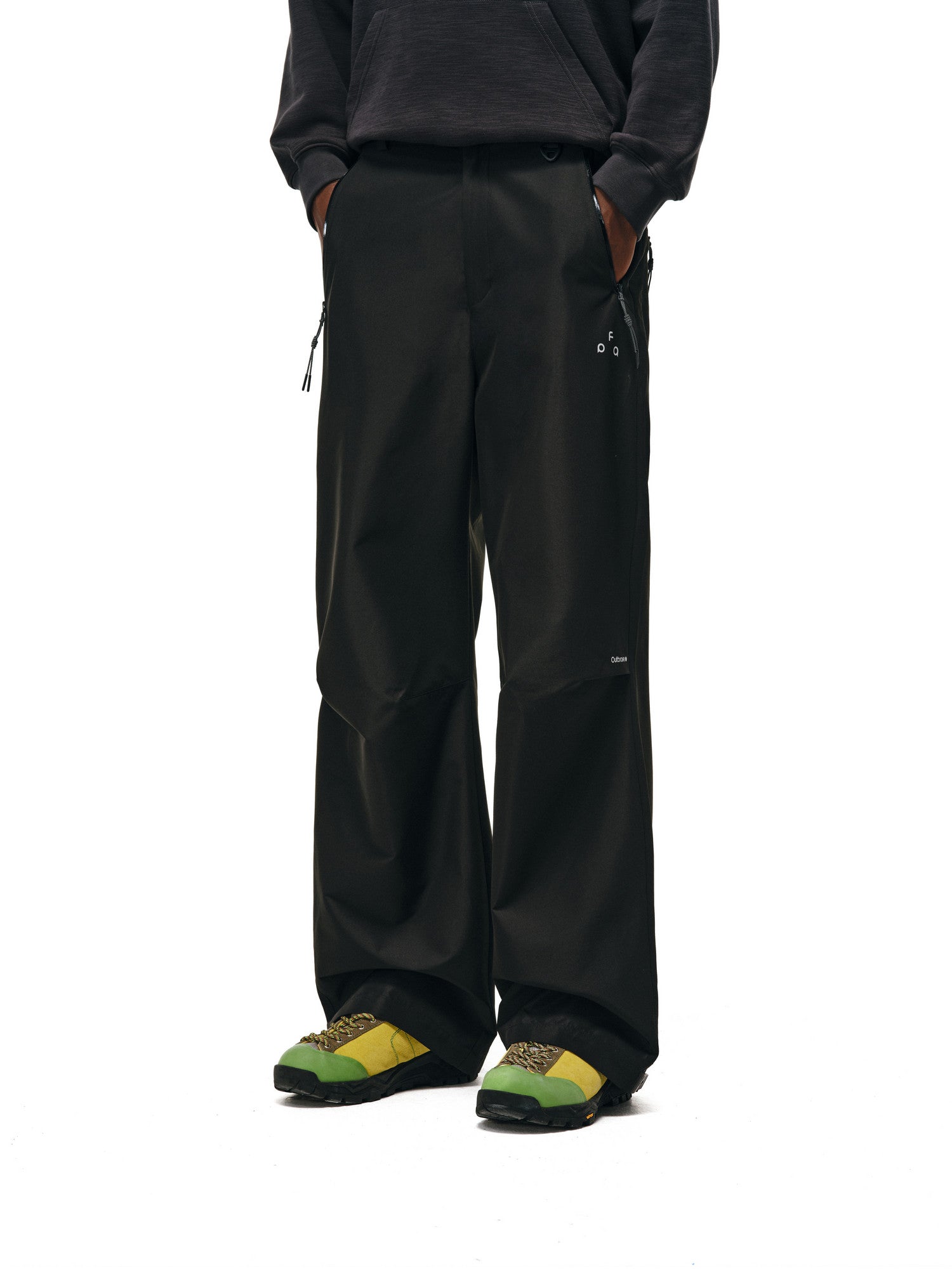 FPA Outdoor Paratrooper Pants – Hiking Straight-Leg Unisex Zip Windproof Waterproof Casual Black Long Pants for Men