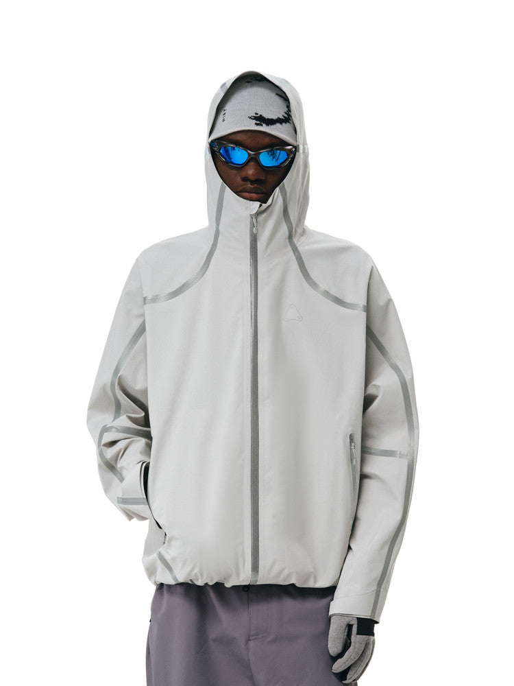 FPA 3L Outdoor Hardshell Jacket with Waterproof Breathable Technology - Light Arc Inner and Outer Seam Sealing