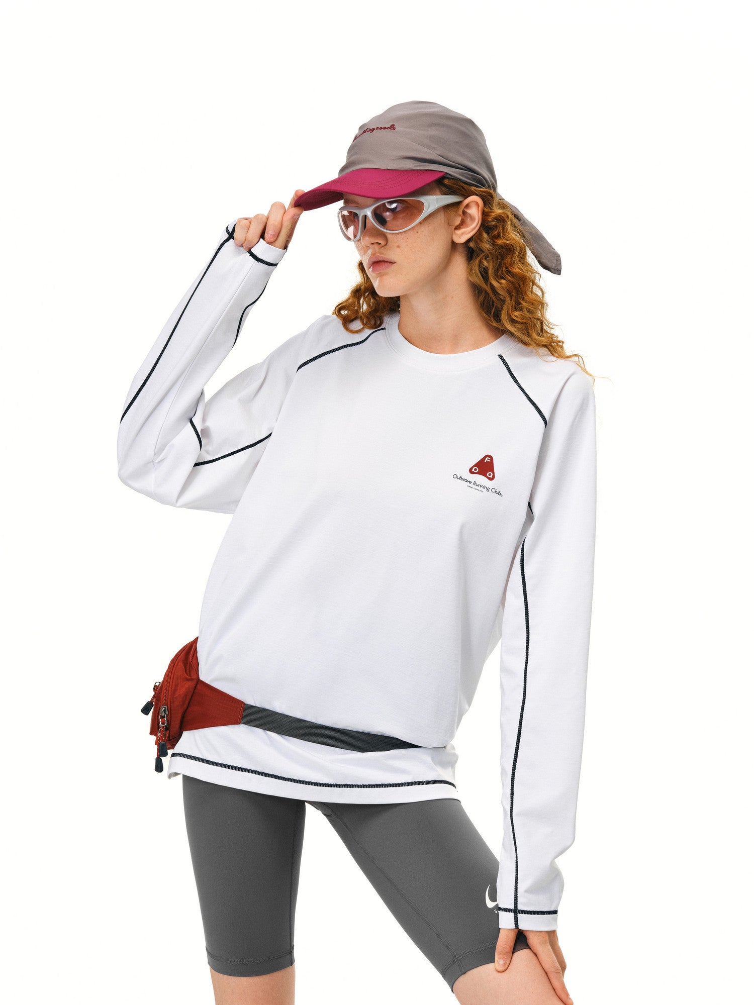 FPA Outdoor Sports Hasu Line Long Sleeve T-Shirt - Loose Fit, Crew Neck, American Style, Couple Casual Chinese Trend Tee