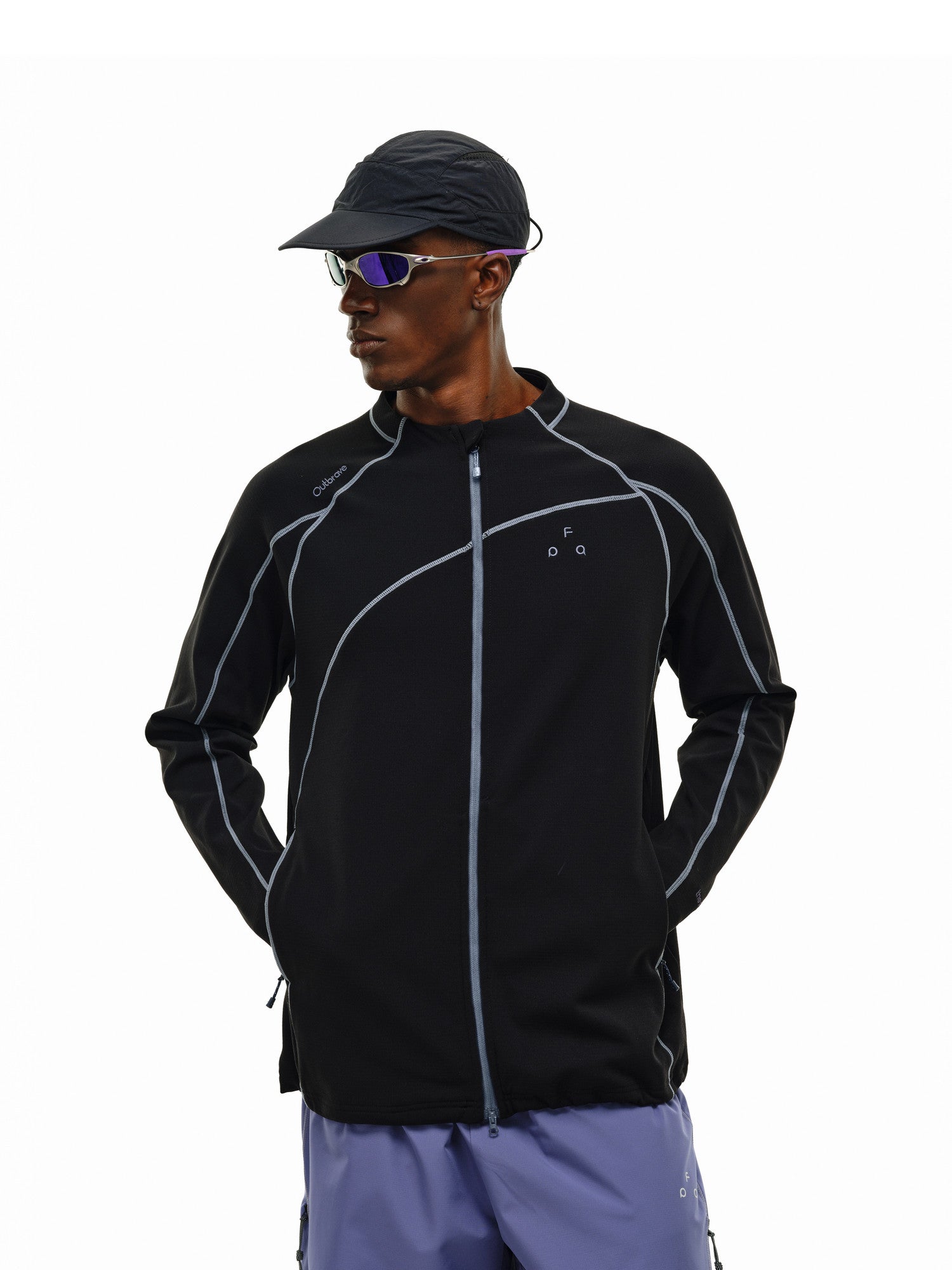 FPA Color-Block Textured Hiking Jacket - Spring Lightweight Outdoor Long-Sleeve Casual Cardigan for Men and Women