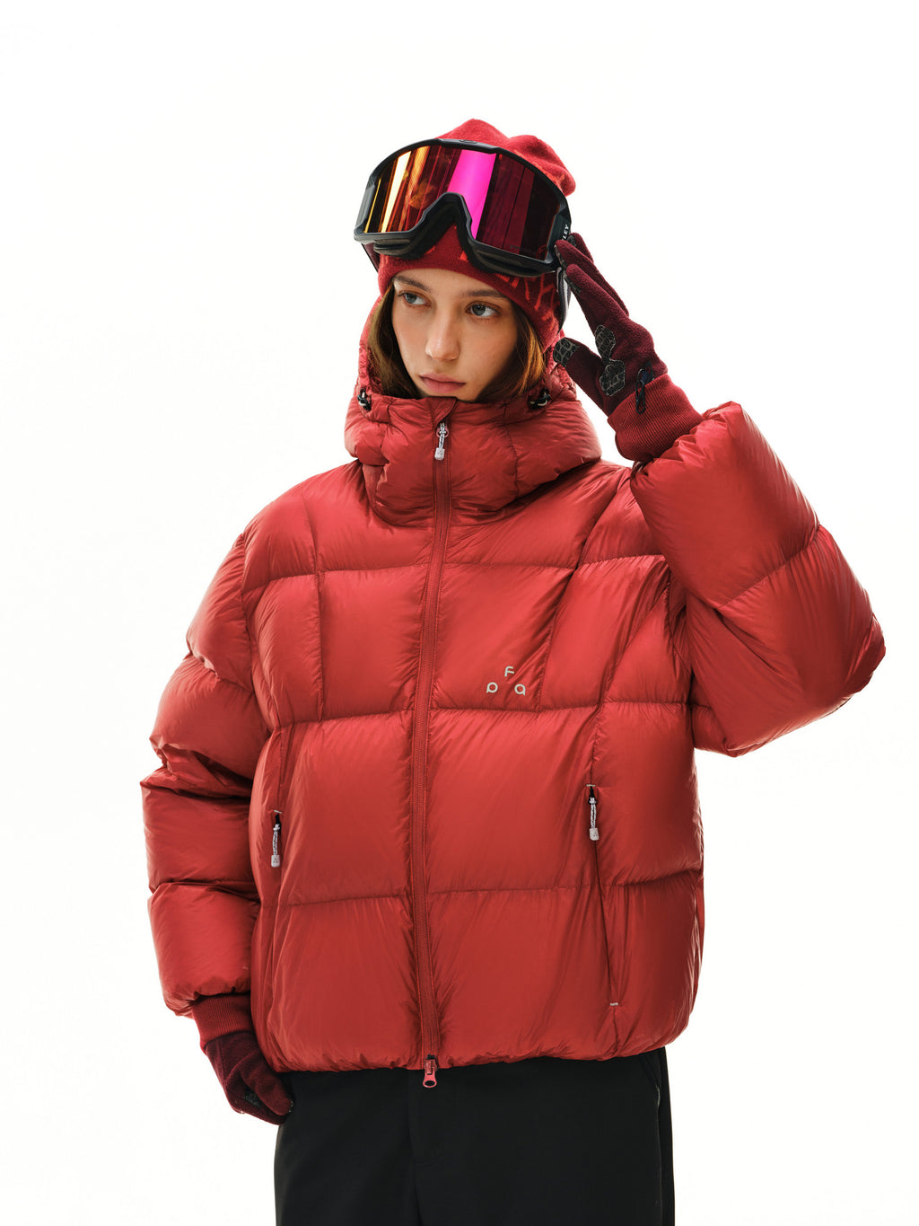 FPA 800FP 95% White Duck Down Women's Hooded Down Jacket, Winter Thick Warm Outdoor Coat