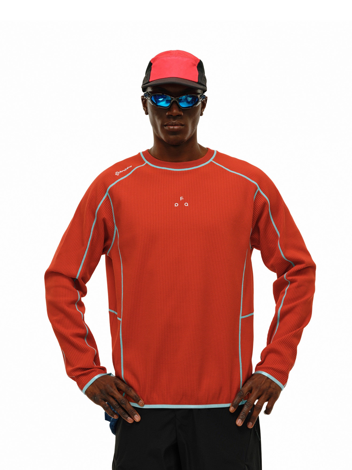 FPA Quick-Dry Sun-Protection Contrast Stitch Long-Sleeve T-Shirt, Spring Premium Design, Crew Neck, Casual Outdoor Sports Tee for Men and Women