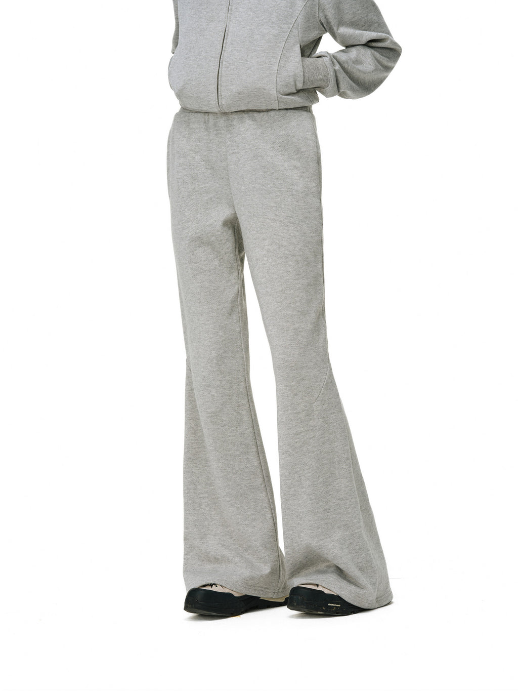 FPA Worsted Wool Floral Yarn Flared Sweatpants – Loose Wide-Leg Casual Athletic Set Trousers for Women, Spring/Fall