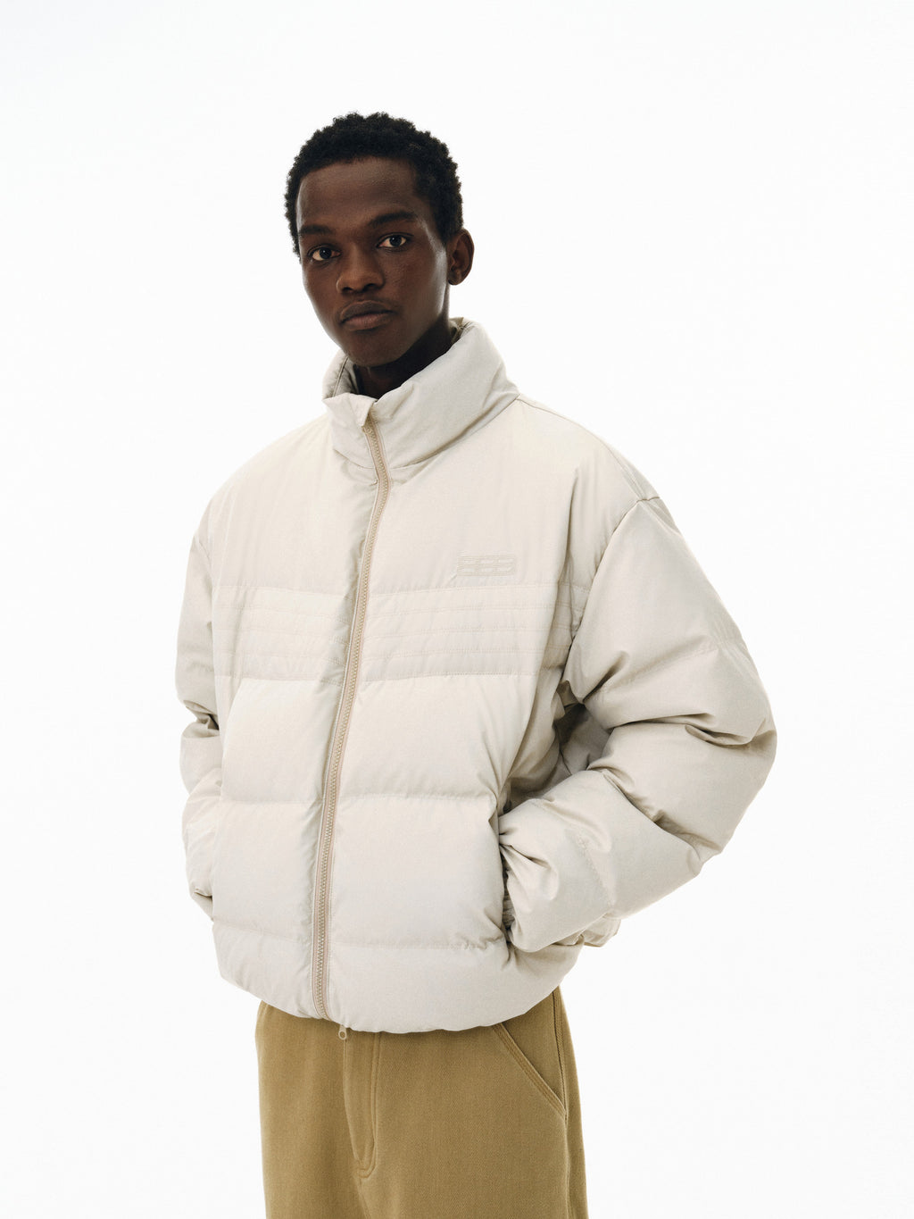 FPA Matte Four-Bar Down Jacket Winter Thick Warm Loose Stand Collar Chinese Streetwear Coat for Men