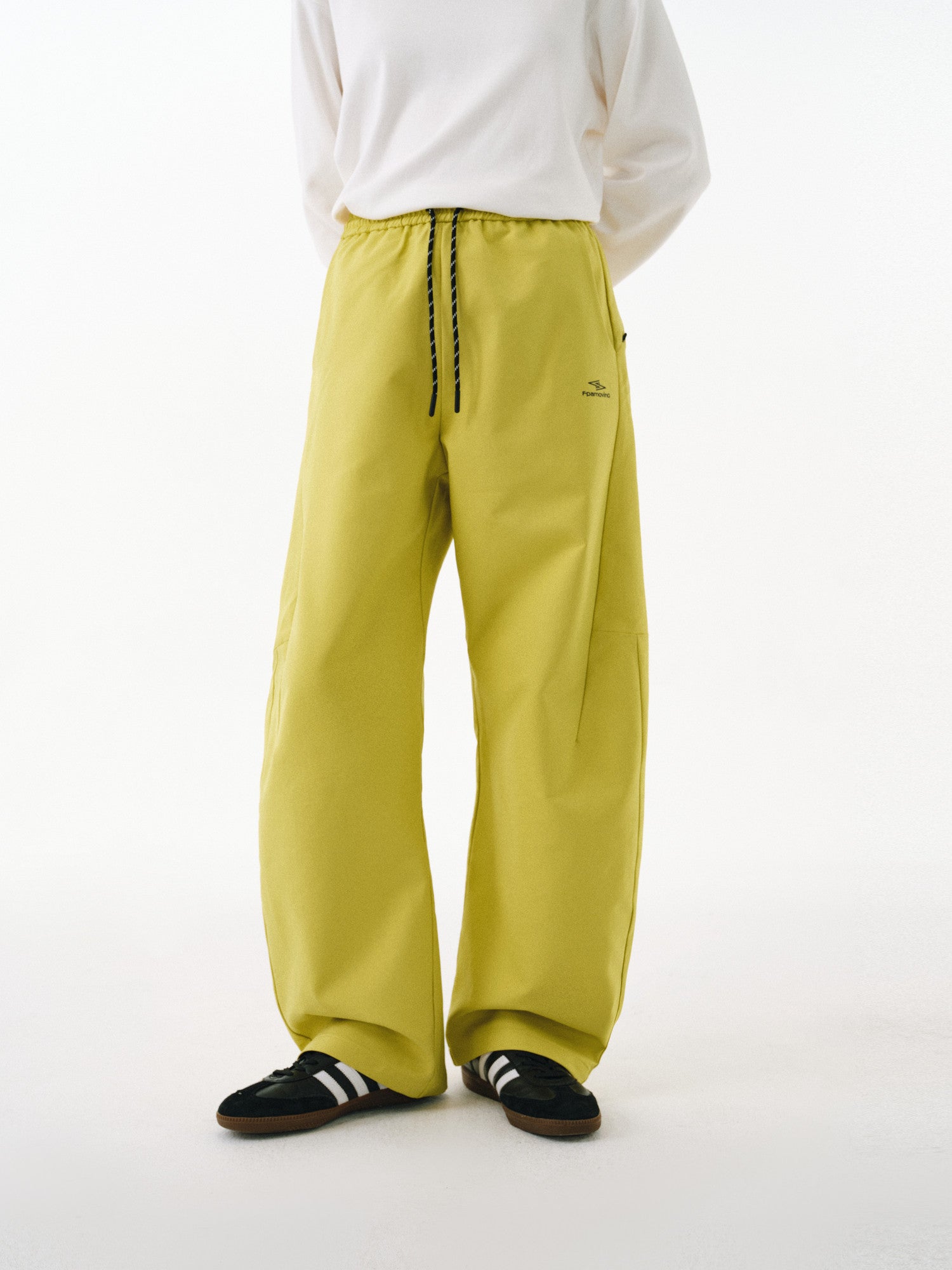FPA Water-Repellent Outdoor Curved-Leg Pants – Chinese Streetwear Trendy Loose Drawstring Wide-Leg Casual Long Pants for Men