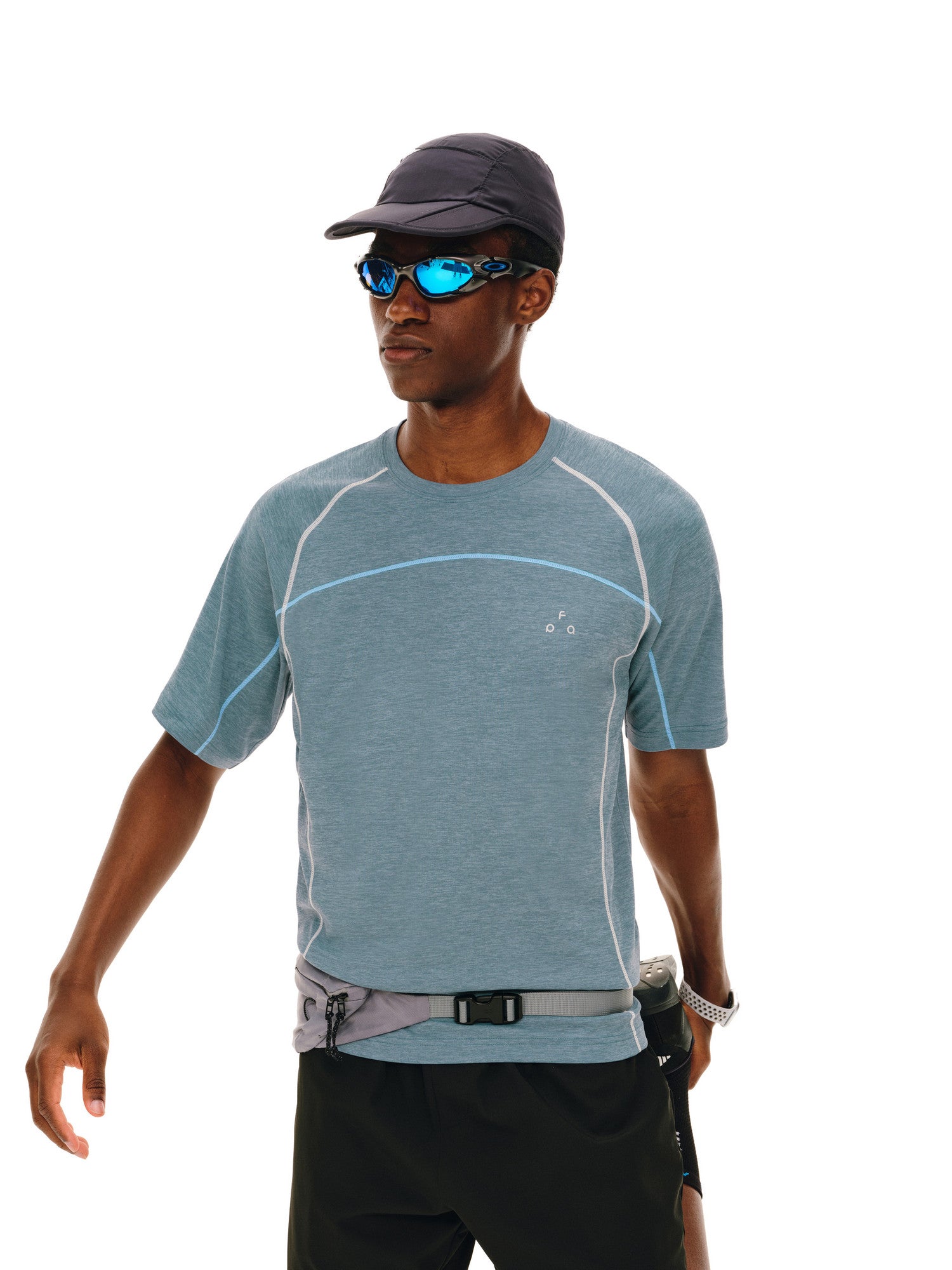 FPA Color-Block Quick-Dry Yarn Knit Sports Short Sleeve Casual Crew Neck Summer Half Sleeve T-Shirt for Men and Women