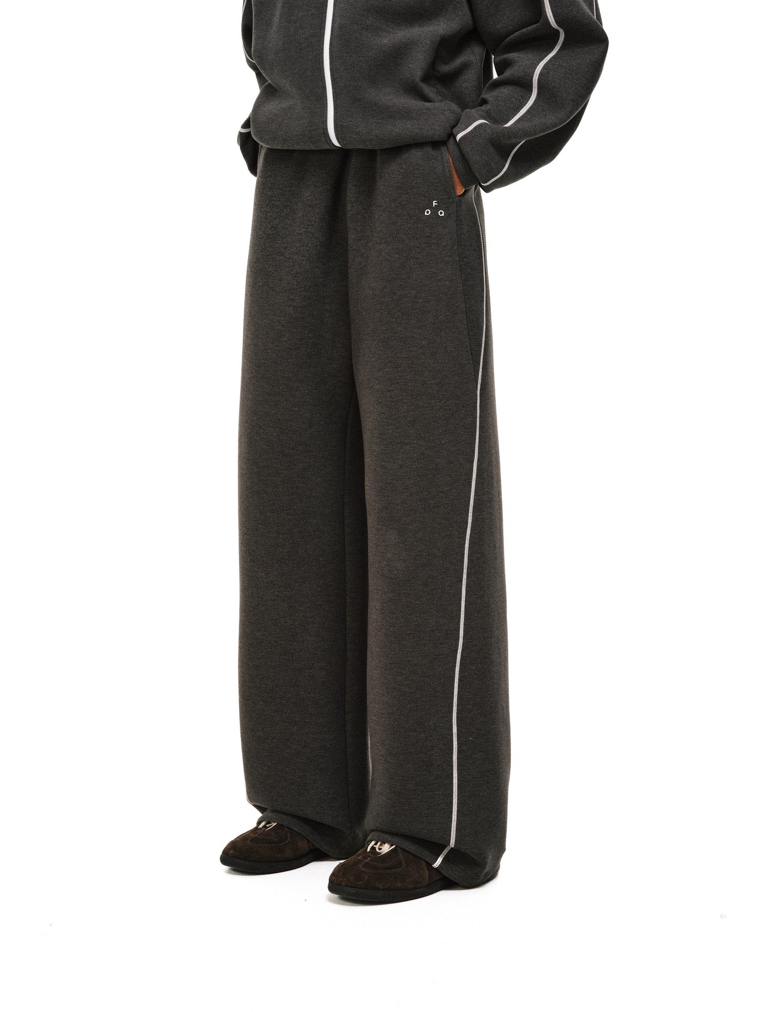 FPA Light Fleece Double-Sided Space Cotton Sweatpants - Autumn Loose Straight-Leg Unisex Casual Long Pants for Men