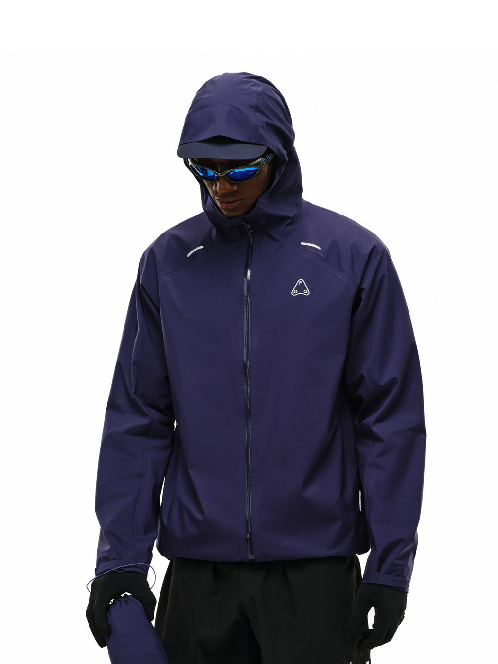 FPA Lightweight Outdoor Hiking Jacket with Hood, Waterproof and Windproof Purple Men's Jacket