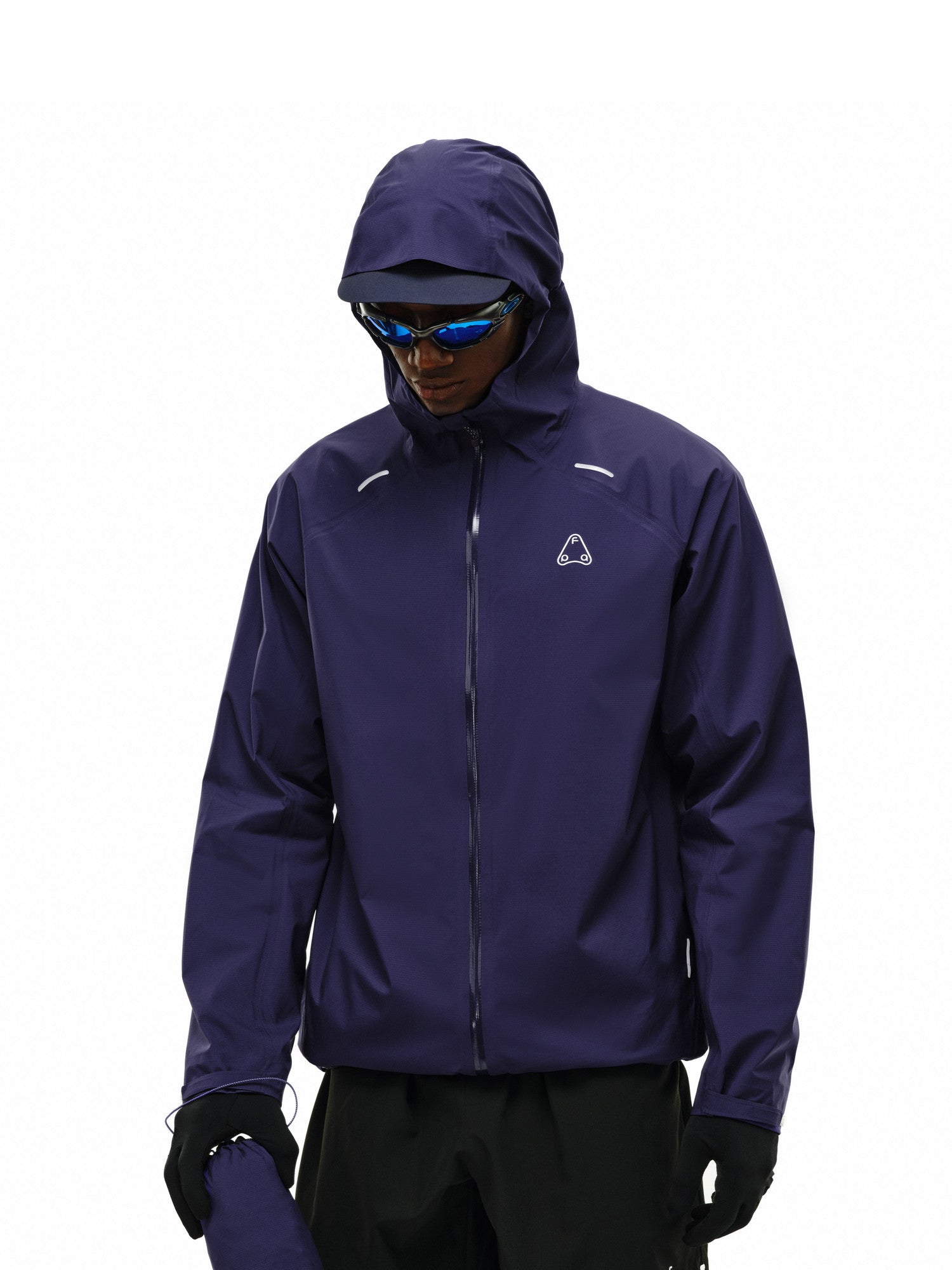 FPA Lightweight Outdoor Hiking Jacket with Hood, Waterproof and Windproof Purple Men's Jacket