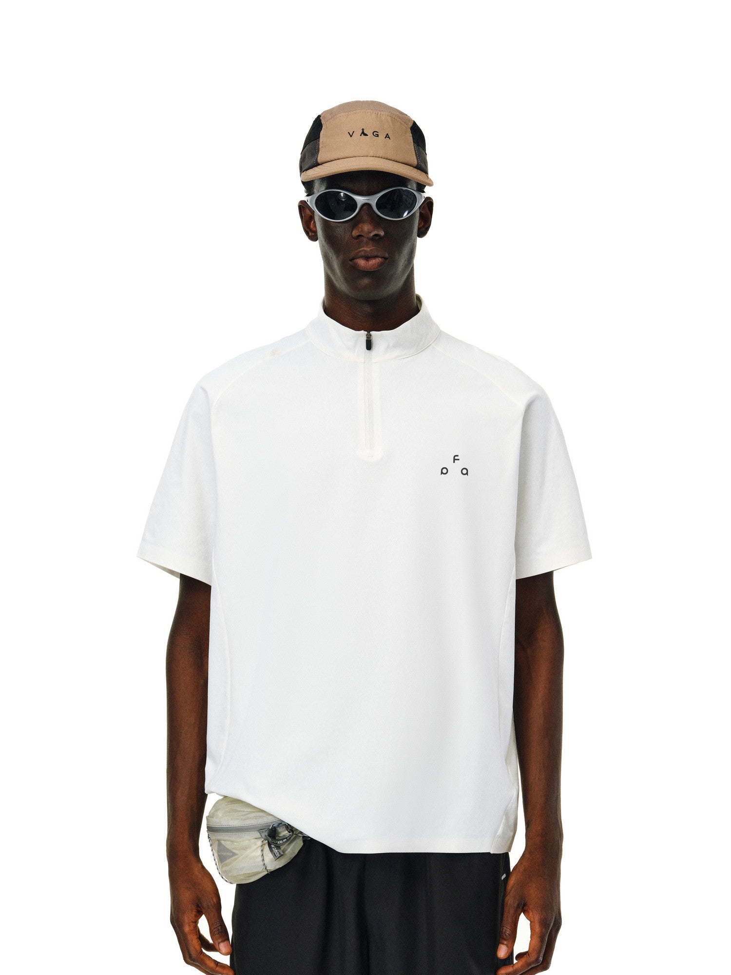 FPA Quick-Dry Cooling UPF50+ Sun Protection Short Sleeve Summer Half-Zip Half-Turtleneck Couple's National Trend Sports T-Shirt