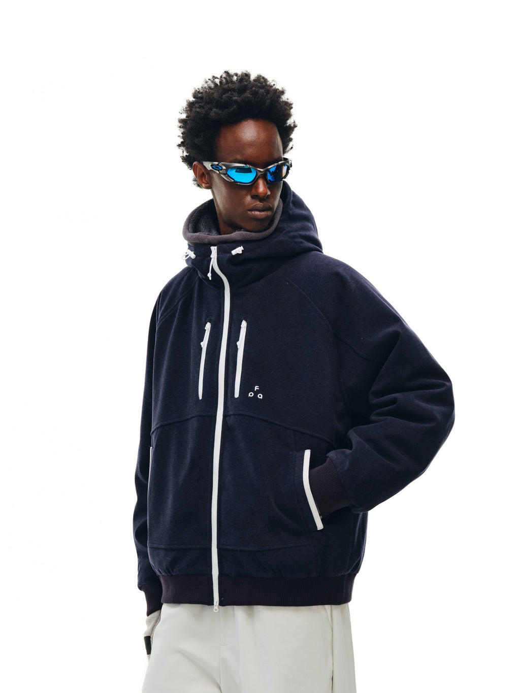 FPA 90% White Duck Down Wool-Blend Warm Coat – Men's Outdoor Casual Retro Hooded Down Jacket for Fall/Winter