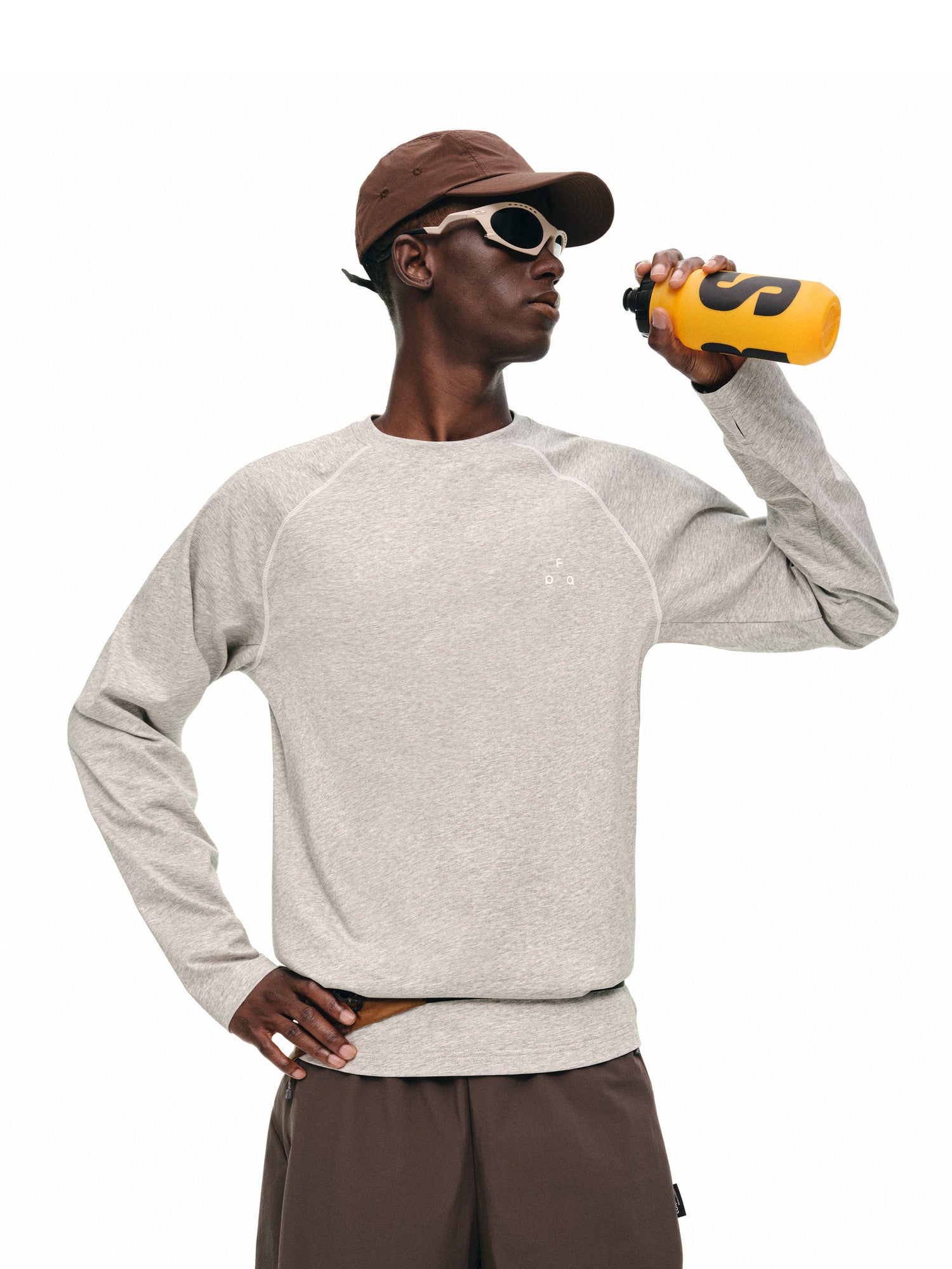 FPA Basic Crew Neck Printed Long Sleeve T-Shirt - Lightweight Unisex Casual Tee for Men and Women (Autumn)