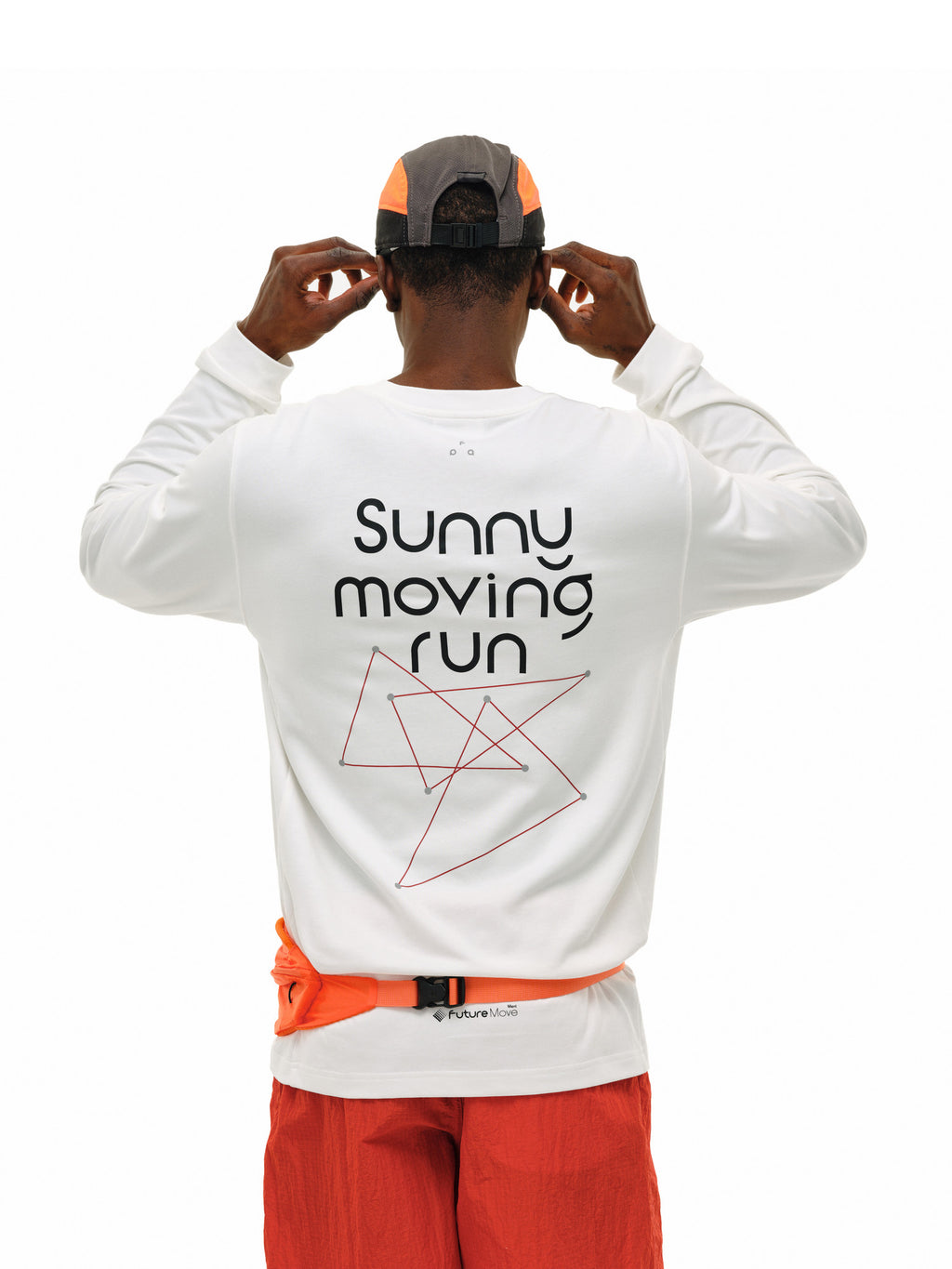 FPA Cool-Touch Quick-Dry Reflective Hole Running T-Shirt, Chinese Trend Spring Round Neck Couple Print Outdoor Sports Long Sleeve