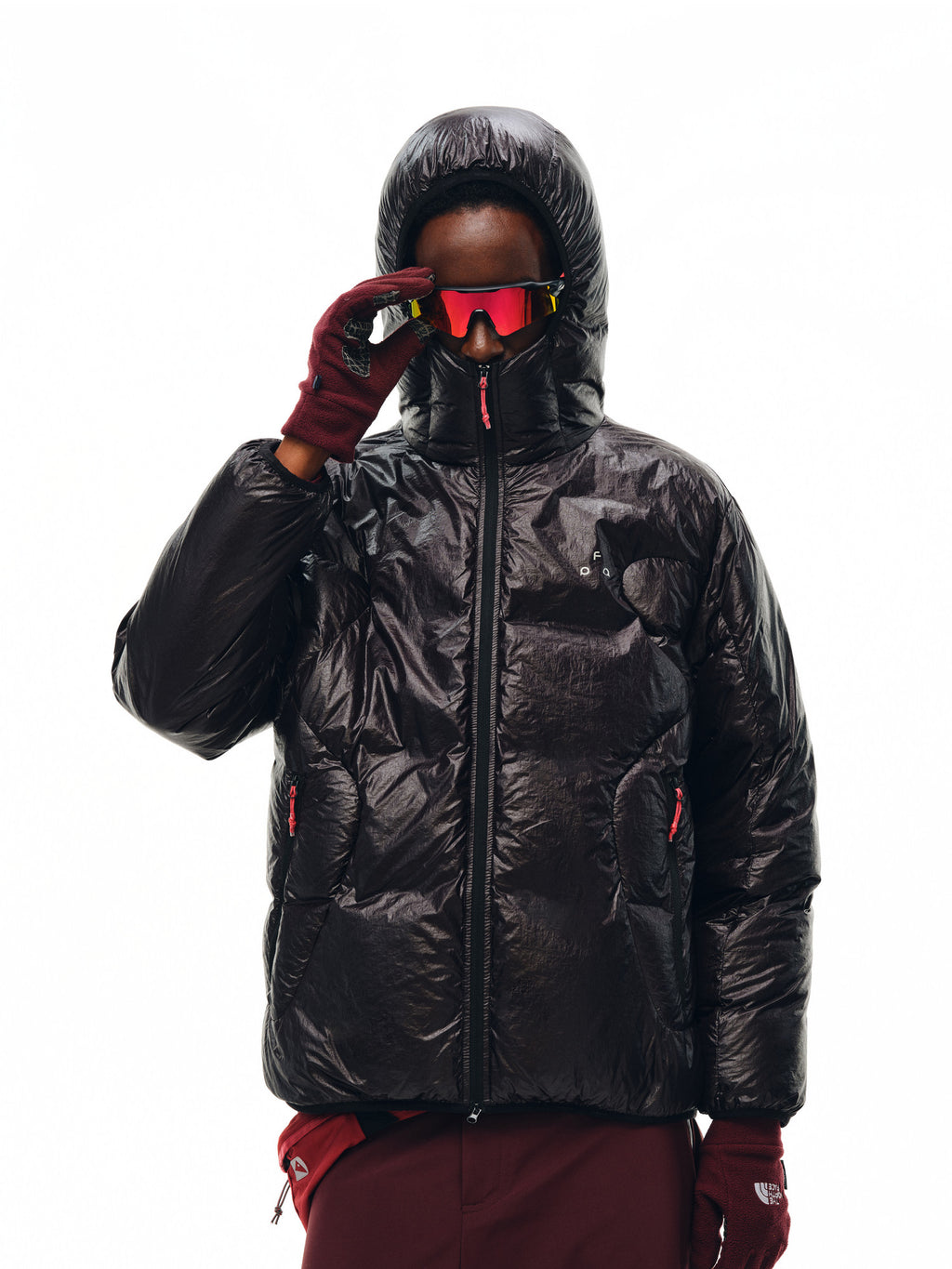 FPA Cracked Texture Arc Seam Hooded Down Jacket 2026 New Winter Style High-End Design Warm Down Coat