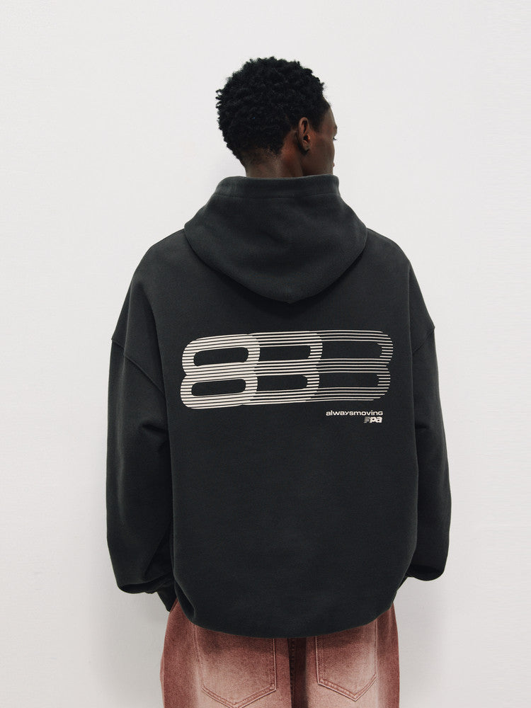 FPA Gradient Track Graphic Hoodie - Chinese Streetwear Spring Casual Heavyweight American Style Hooded Sweatshirt for Men