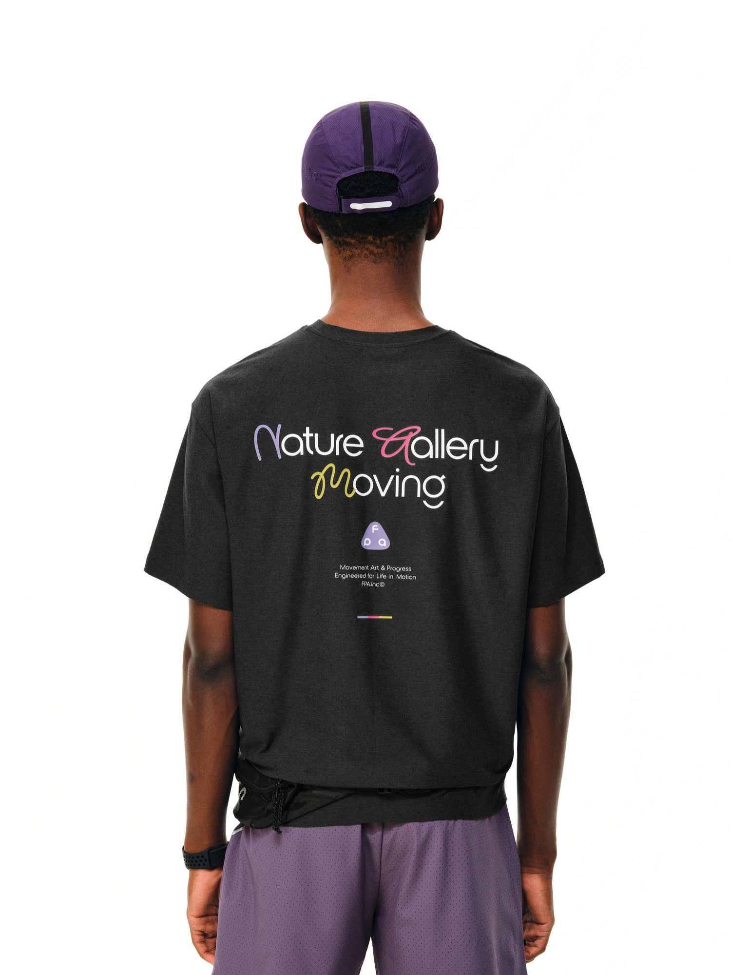 FPA Color-Block Slogan Dopamine Sports T-Shirt Summer Crew Neck Surf Print Couple Style Casual Short Sleeve