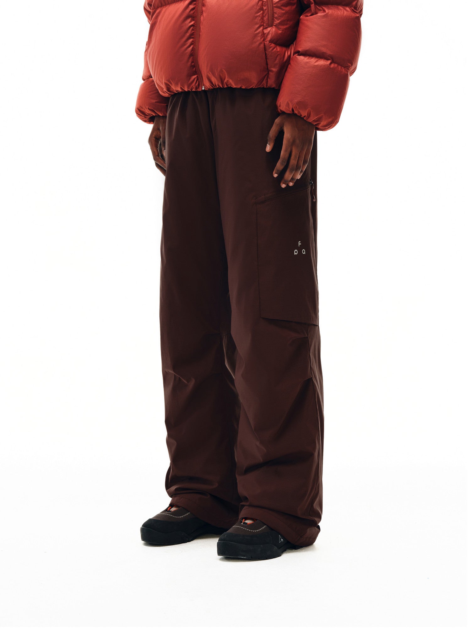 FPA Outdoor Lightweight Insulated Down Pants for Men and Women, Zipper Straight-Leg Casual Trousers, Winter Sports, Non-Bulky