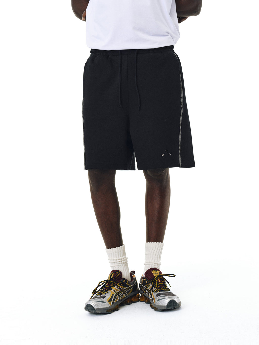 FPA Hasso Line Knitted Sports Shorts Summer Straight Loose Couple Streetwear Trendy Five-Point Shorts for Men