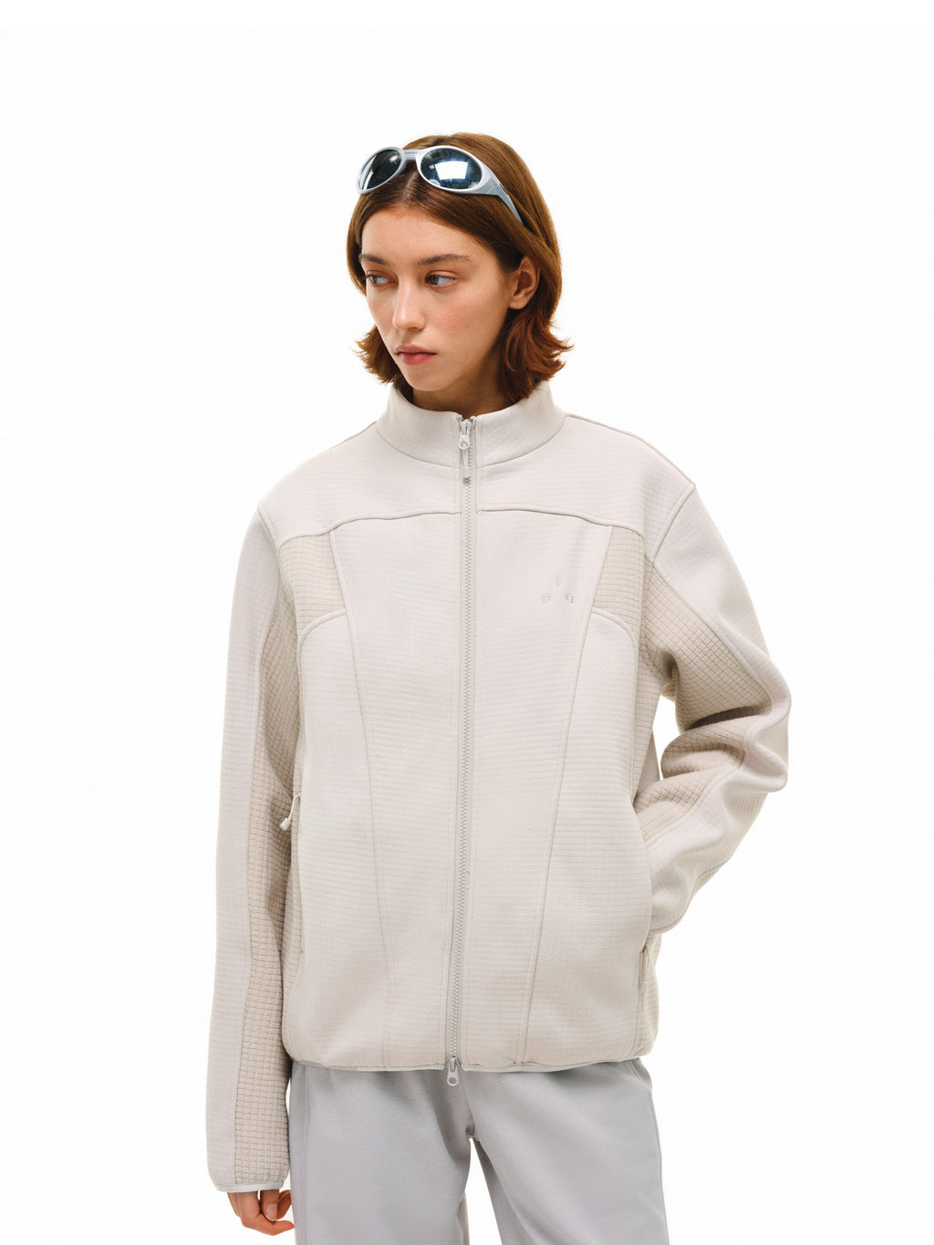 FPA Waffle Patchwork Jacket 2026 New Casual Retro Stand Collar Unisex Sports Zip-Up Cardigan