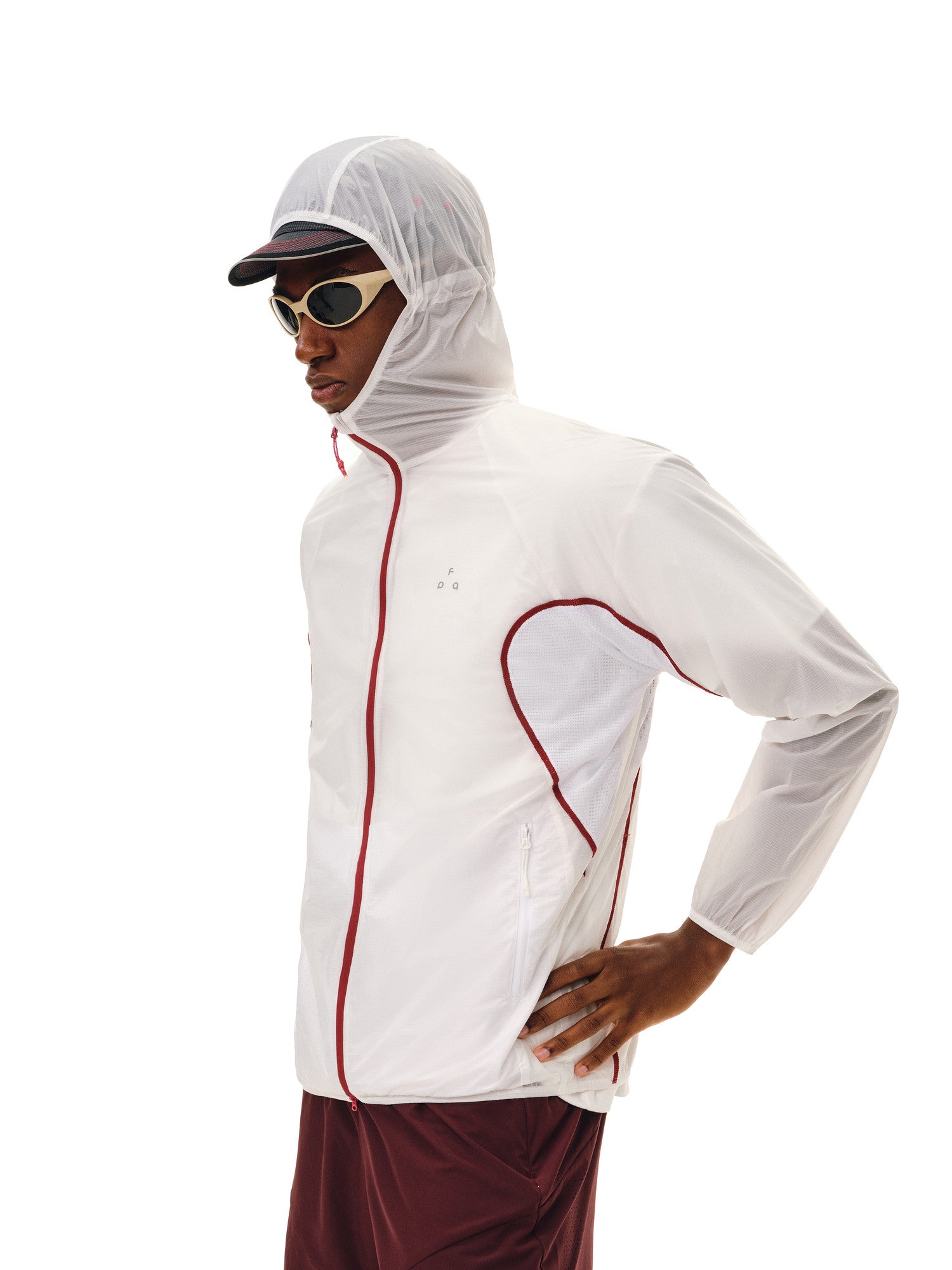 FPA Plaid Mesh Breathable Sun Protection Jacket with Contrast Color, Summer Outdoor Couple Hooded UV Jacket