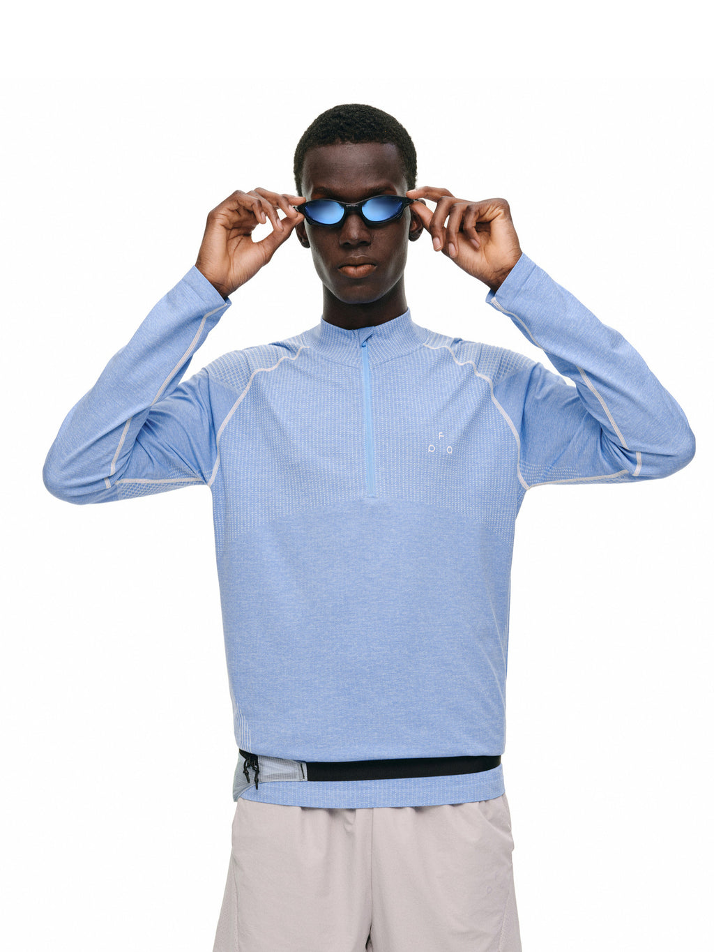 FPA Seamless Half-Zip Long-Sleeve Sports Shirt for Men and Women – Quick-Dry, Breathable, Color-Blocked Casual Top for Spring and Fall