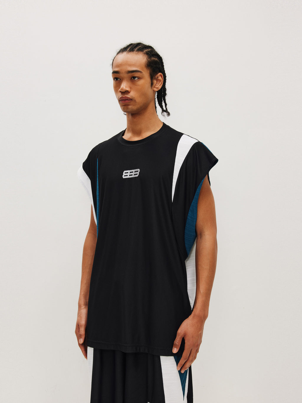 FPA Cooling Quick-Dry Paneled Sports Vest - Chinese Street Style Summer Loose Round Neck Sleeveless Tank Top for Men