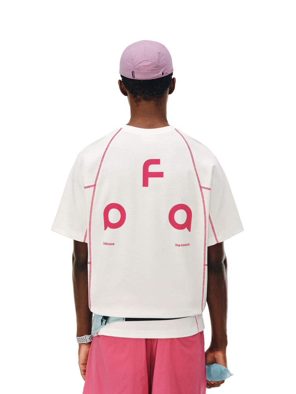 FPA Contrast Stitch Brand Triangle Logo Short Sleeve T-Shirt - Summer Basic Casual Unisex Black White Tee