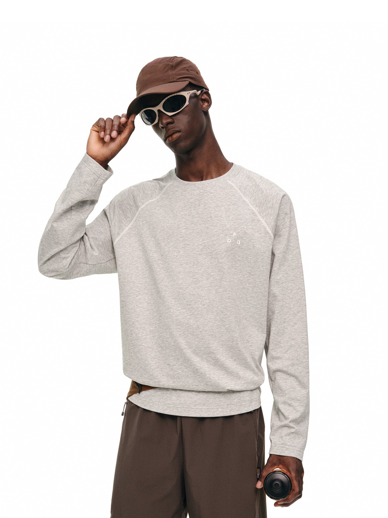 FPA Triangle Logo Printed Crew Neck Long Sleeve Lightweight Basic Logo Tee for Couples, Spring/Fall