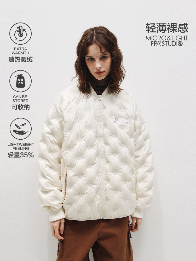 FPA Lightweight 90% White Duck Down Baseball Jacket – Chinese Streetwear Portable Down Coat