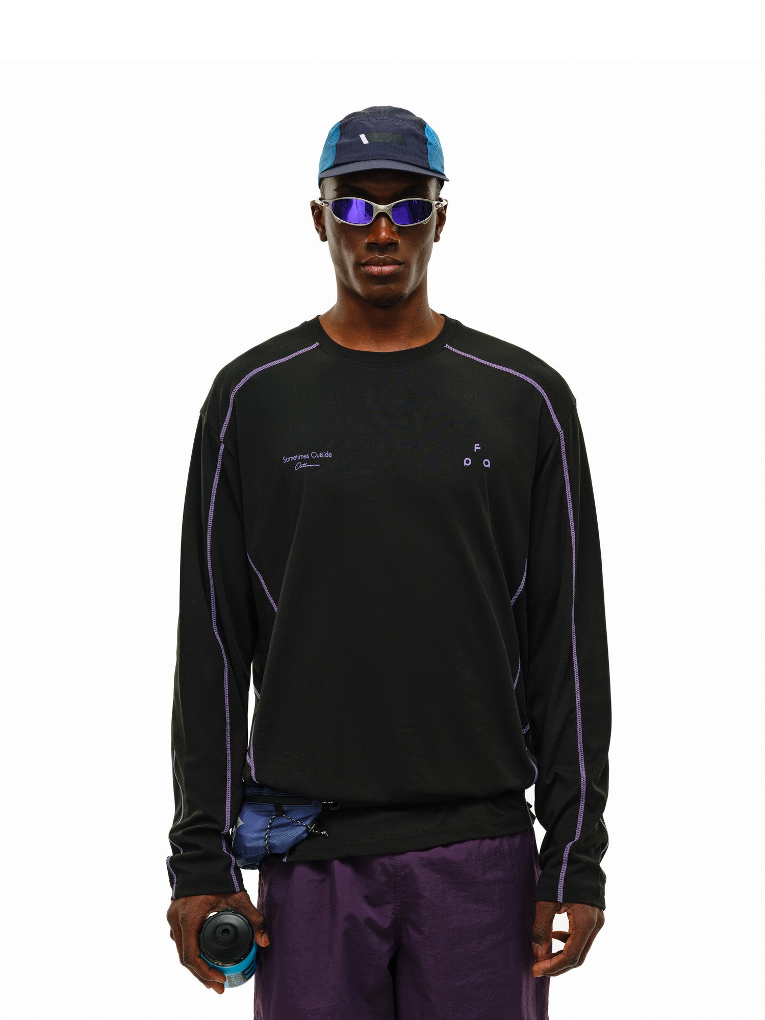 FPA Lightweight Sun-Protective Quick-Dry Long-Sleeve Outdoor Sports Hiking Crew Neck Printed Couple T-Shirt for Men