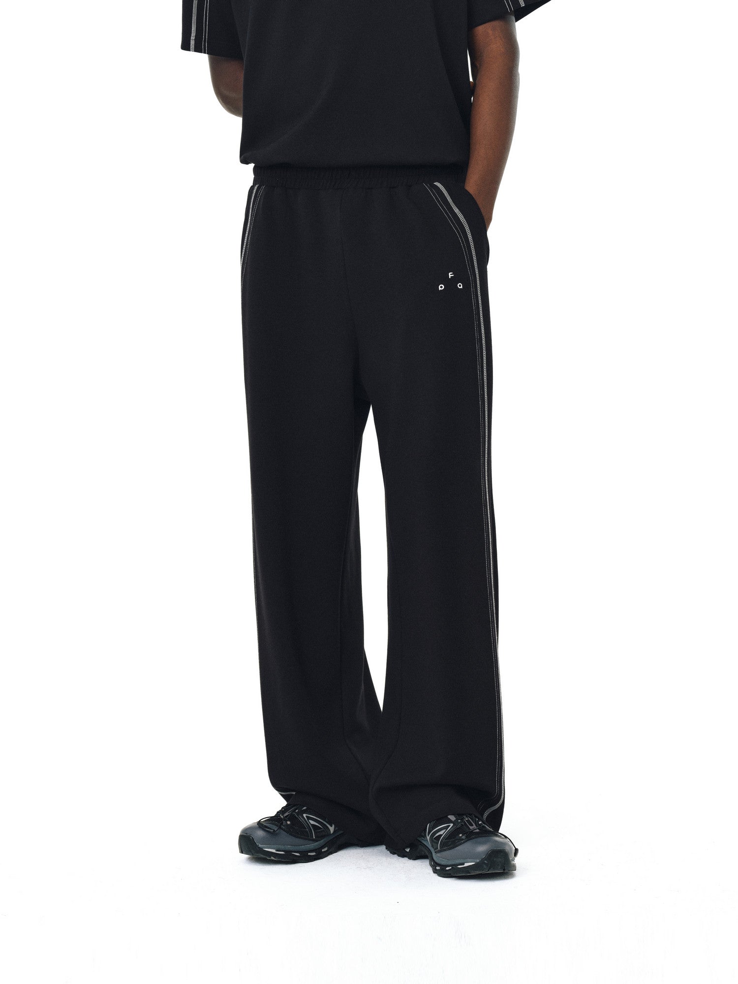 FPA Sport Skin-Friendly Air Layer Contrast Color Pants Straight Leg Loose Chinese Street Style Summer Couple Casual Trousers