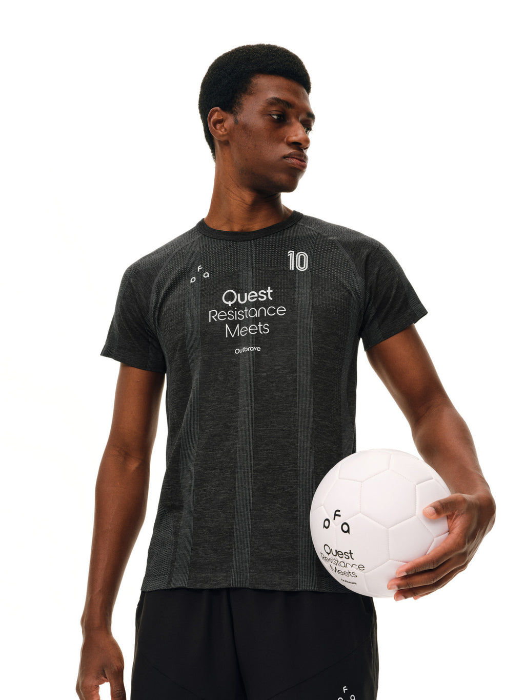 FPA Football Capsule Series One-Piece Knit Soccer Graphic Short Sleeve Crew Neck Quick-Dry T-Shirt