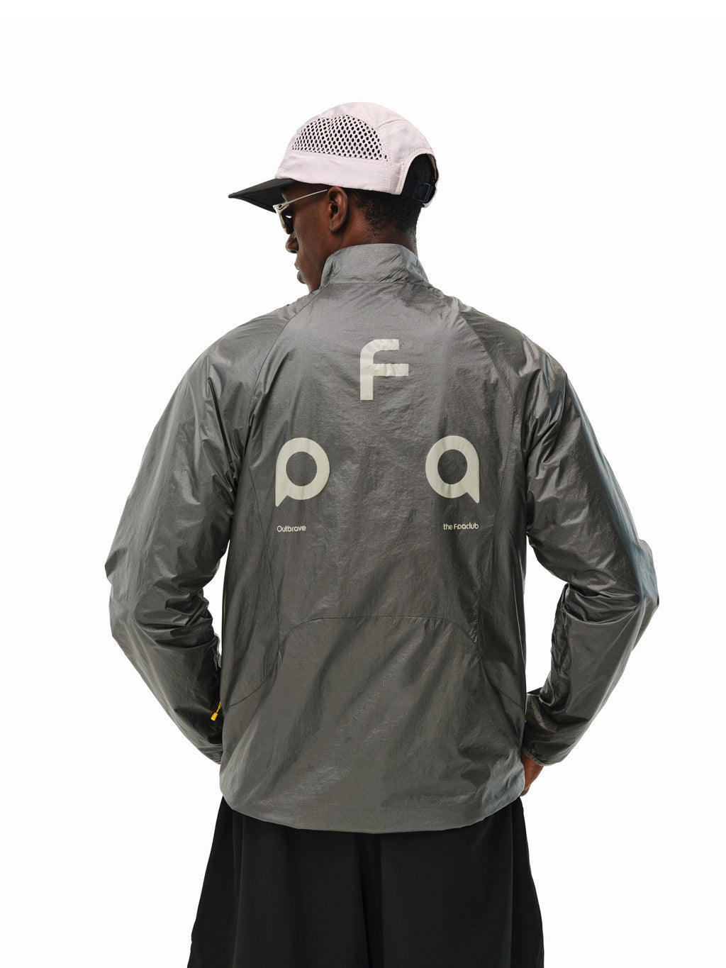 FPA Structured Triangle Print Jacket – Spring Casual Unisex Stand Collar Loose Lightweight Outdoor Sports Jacket