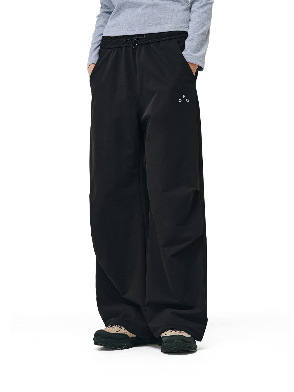 FPA Outdoor Parachute Pants Women's Loose Wide-Leg Casual Trousers with Drawstring, Streetwear Style, All-Season