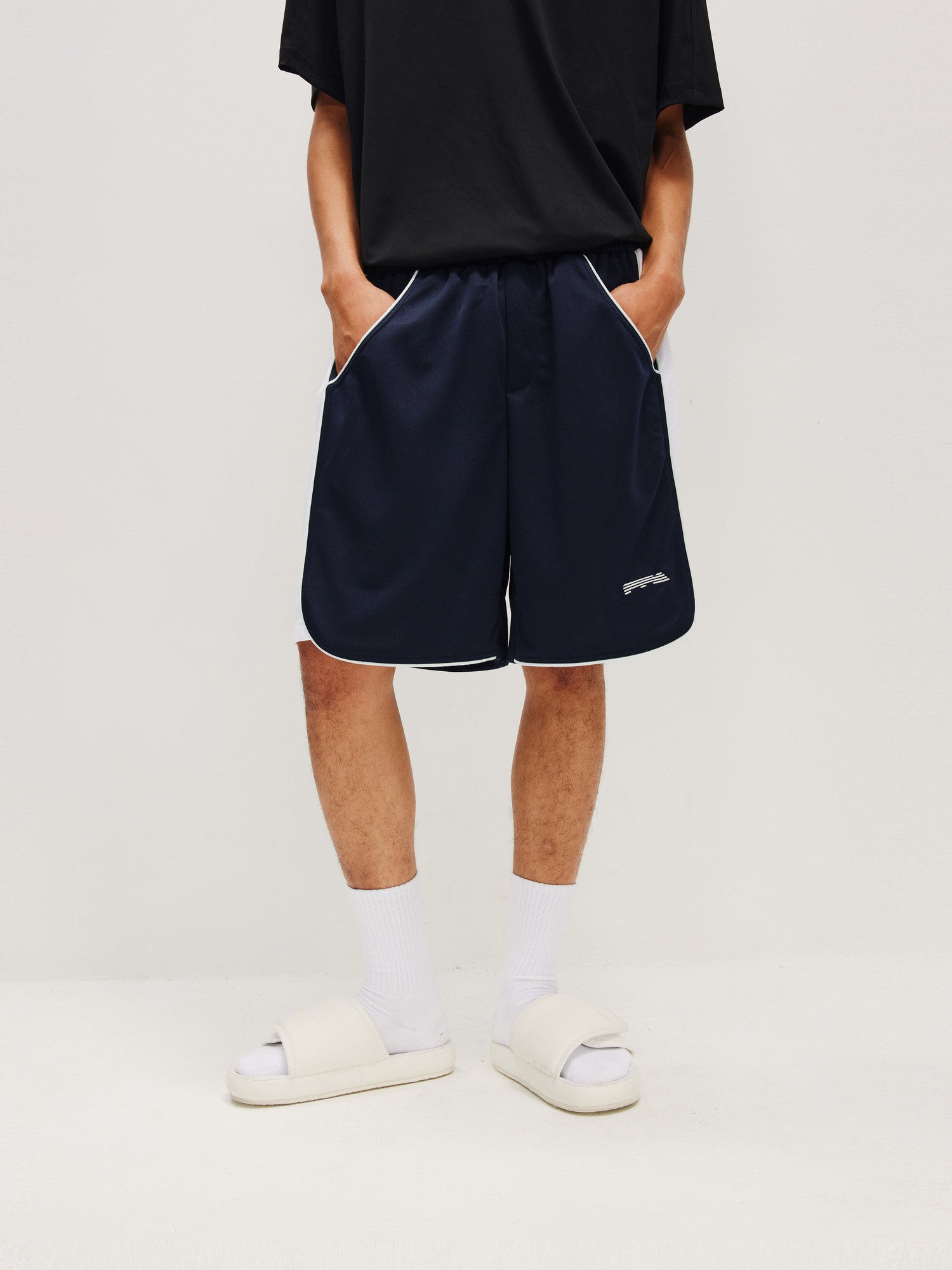 FPA Color-Block Basketball Shorts – Chinese Streetwear Summer Loose Fit Athletic Mid-Length 5-Pocket Shorts