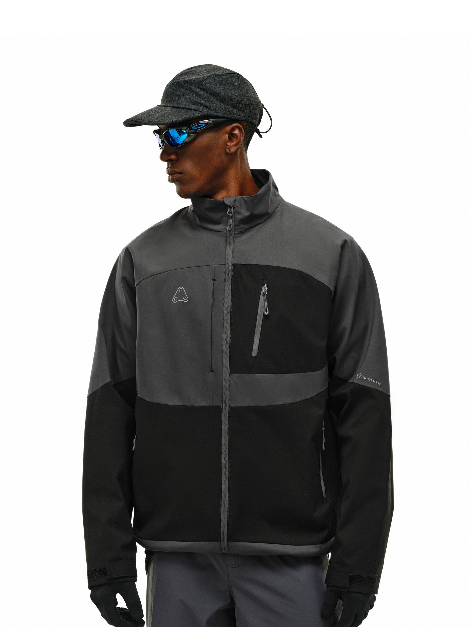 FPA Three-Proof Paneled Shell Jacket Spring Design High-End Contrast Color Stand Collar Outdoor Couple Sports Jacket for Men
