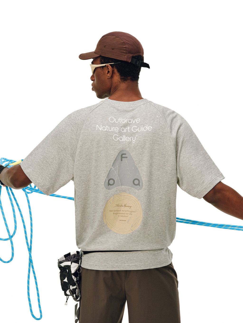 FPA Natural Elements Triangle Graphic Short Sleeve T-Shirt for Outdoor Sports, Quick-Dry Cool Touch Crew Neck Tee