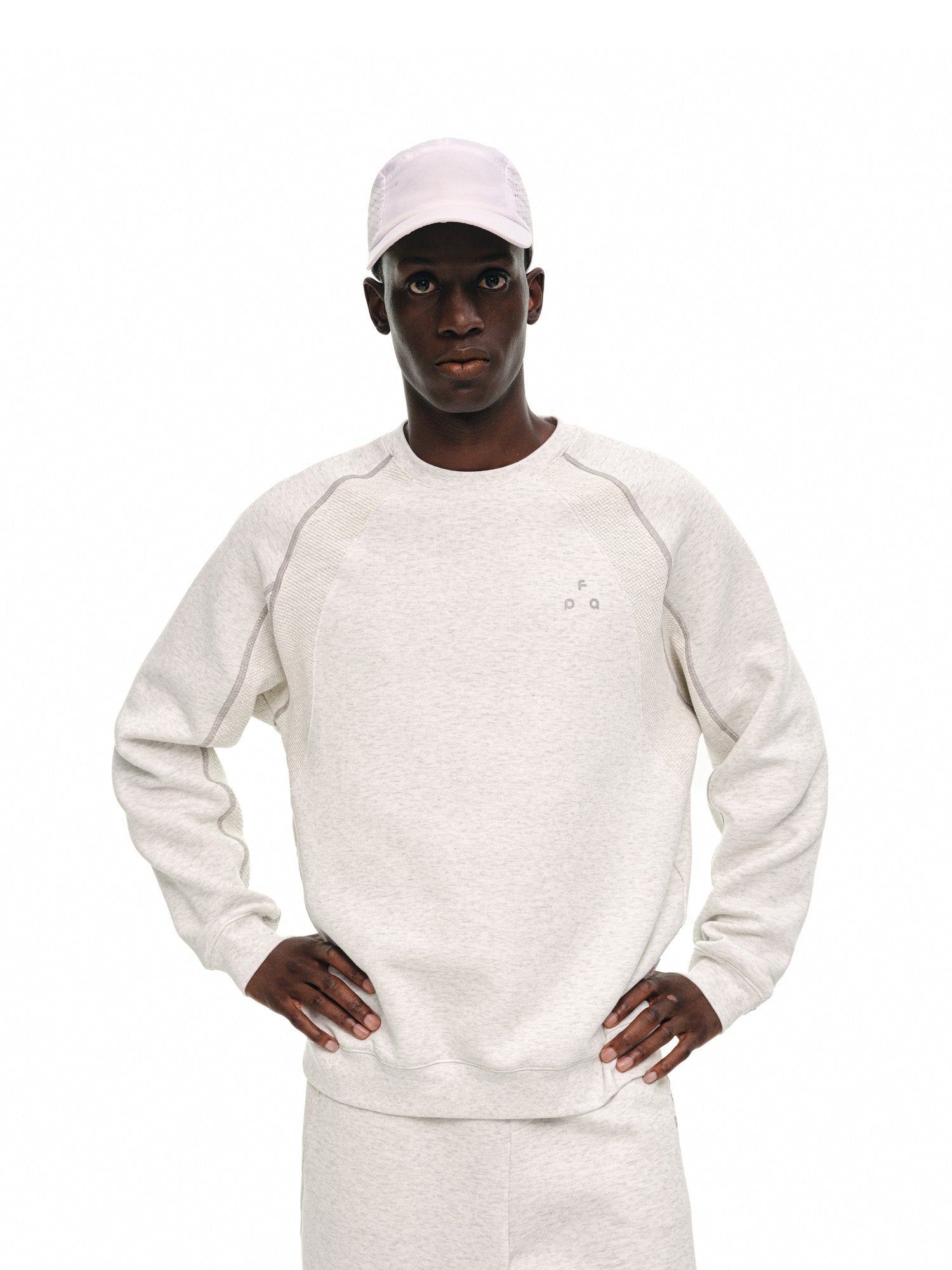FPA THERMOLITE Paneled Crew Neck Sweatshirt Set - Spring/Autumn Outdoor Casual Sports Color-Block Pullover for Men