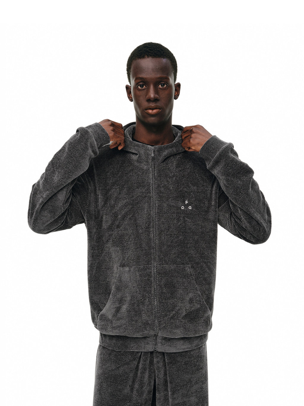 FPA Outdoor Sports Honeycomb Texture Knitted Cardigan Hooded Sweatshirt Jacket Autumn Design Casual Set Hoodie