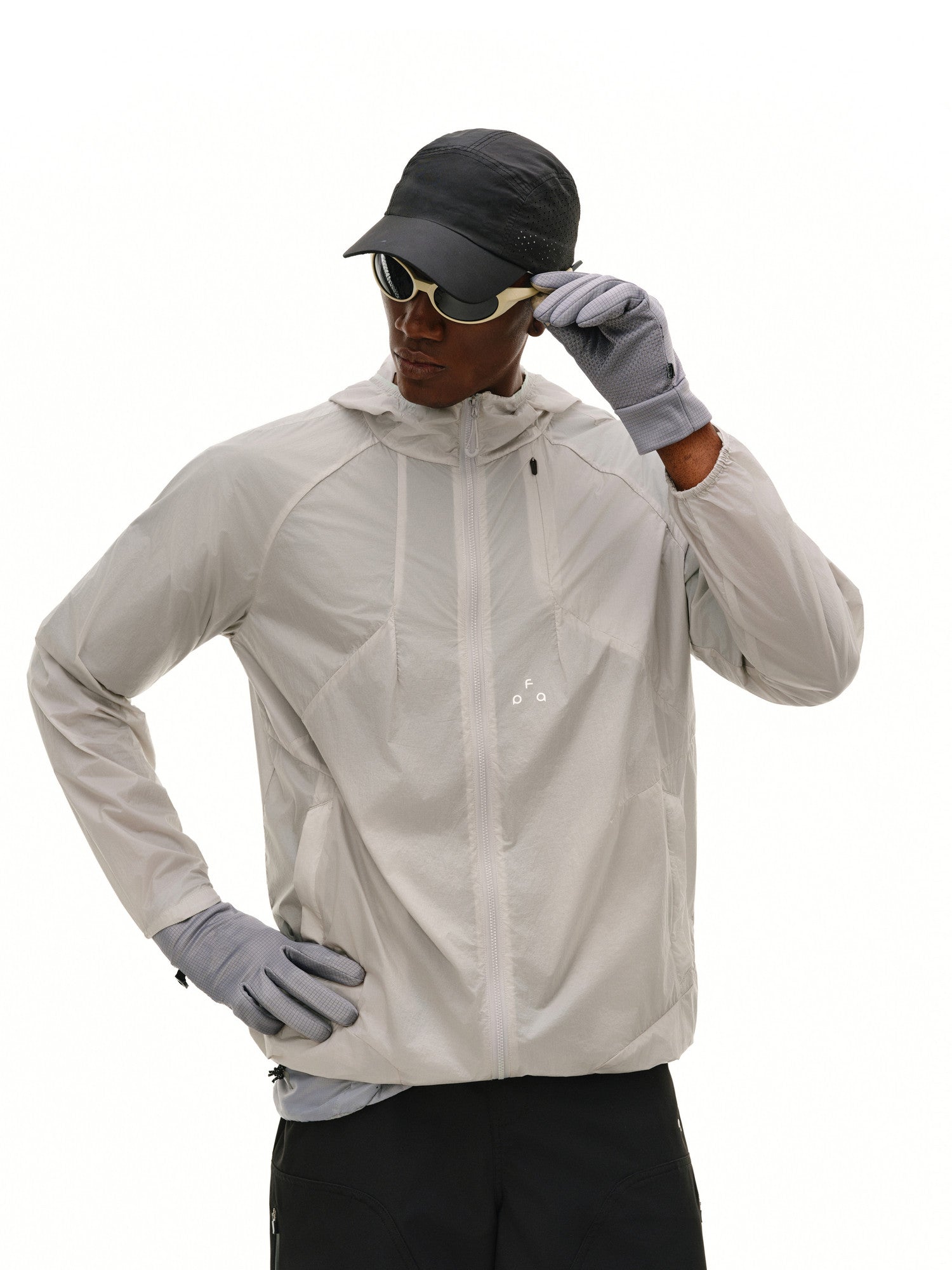 FPA Water-Repellent Textured Crinkle Hooded Multi-Zip Sun Protection Jacket - Summer Outdoor Lightweight UV Jacket