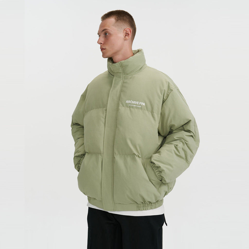 FPA Winter Thickened Stand Collar Cotton Jacket, Chinese Streetwear Premium Couple Style Puffer Cotton Coat for Men