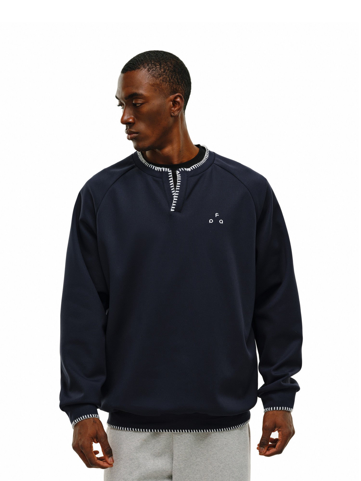 FPA Henry Neck Casual Pullover Sweatshirt 2026 Spring New V-Neck Minimalist Design Inner Layer Long Sleeve Top