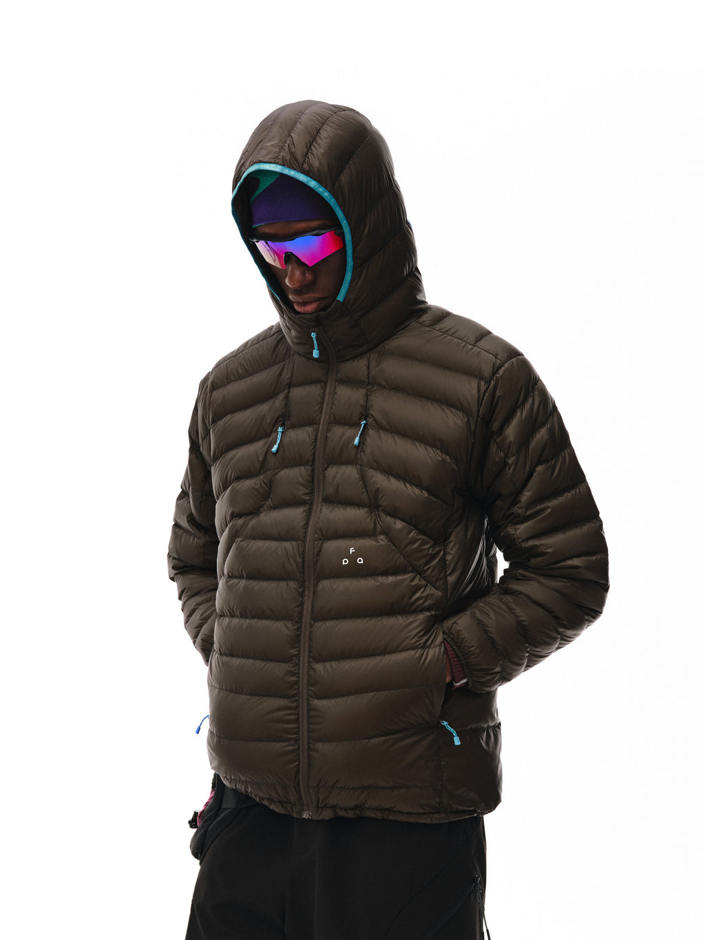 FPA 90% Down Color-Block Quilted Down Jacket 2026 New Winter Lightweight Hooded Down Coat