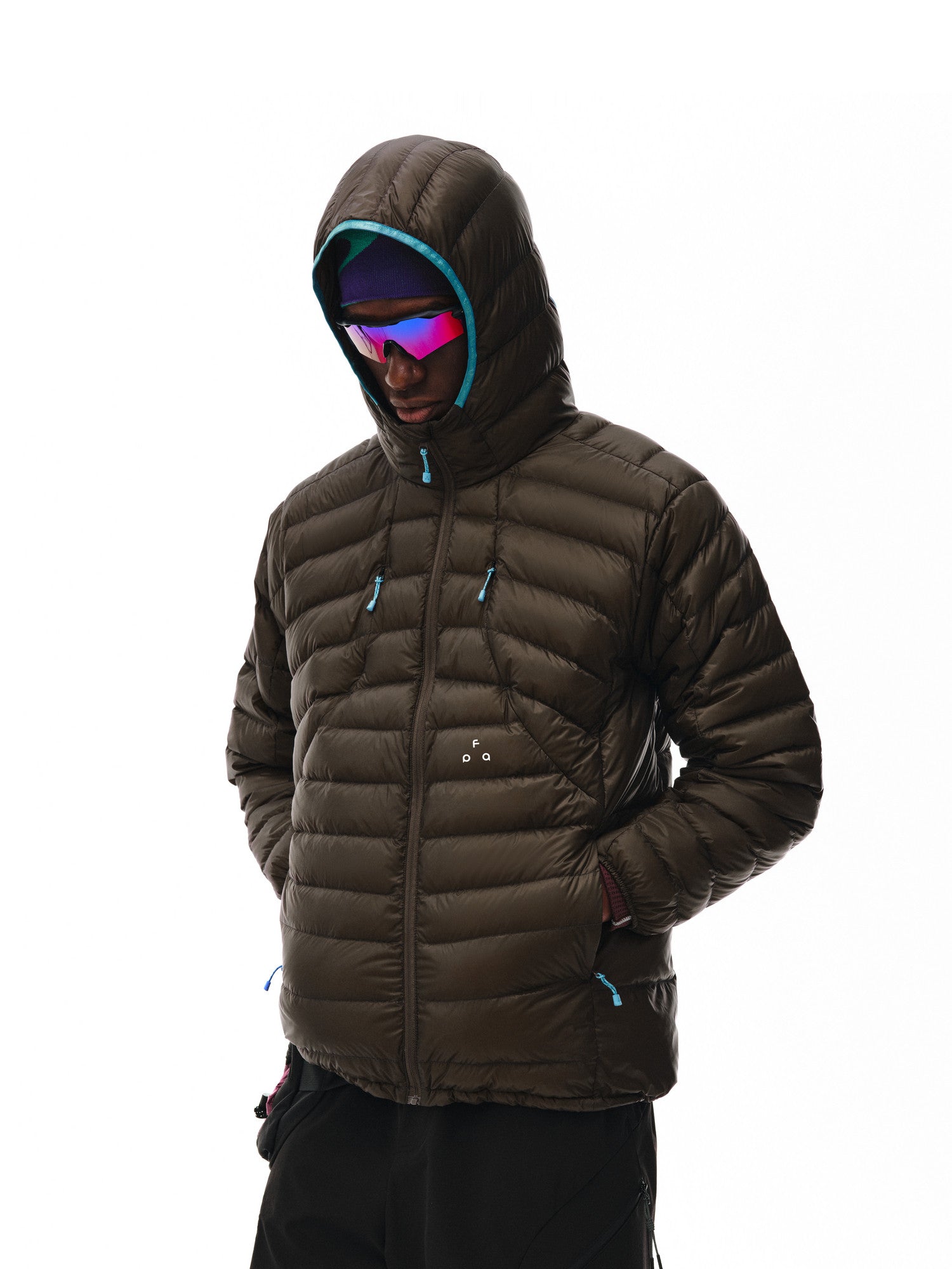 FPA 90% Down Color-Block Quilted Down Jacket 2026 New Winter Lightweight Hooded Down Coat
