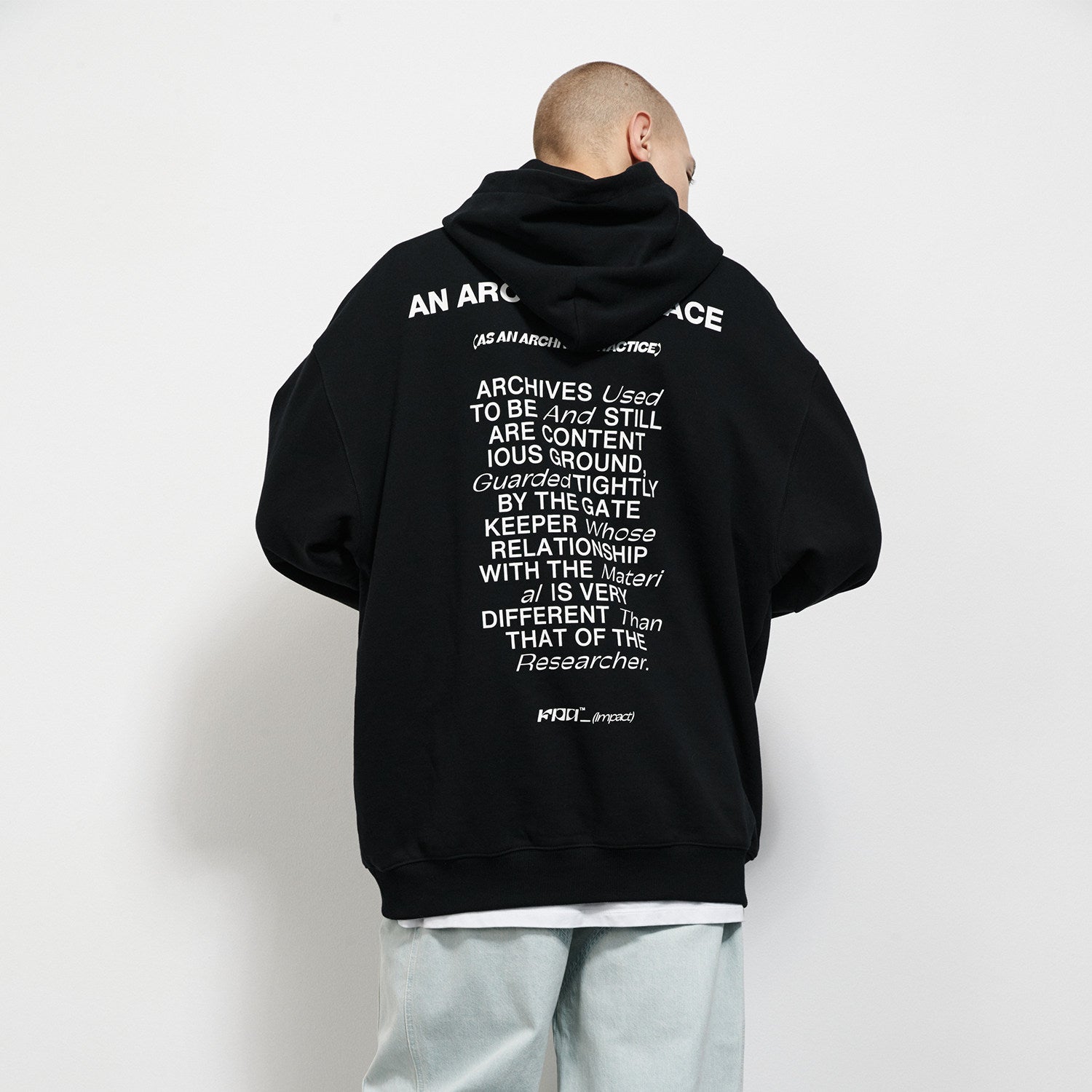 FPA (VENGETICE) Letter Print Eye-Cover Hoodie - Chinese Streetwear Hip-Hop Loose Pullover Sweatshirt for Men