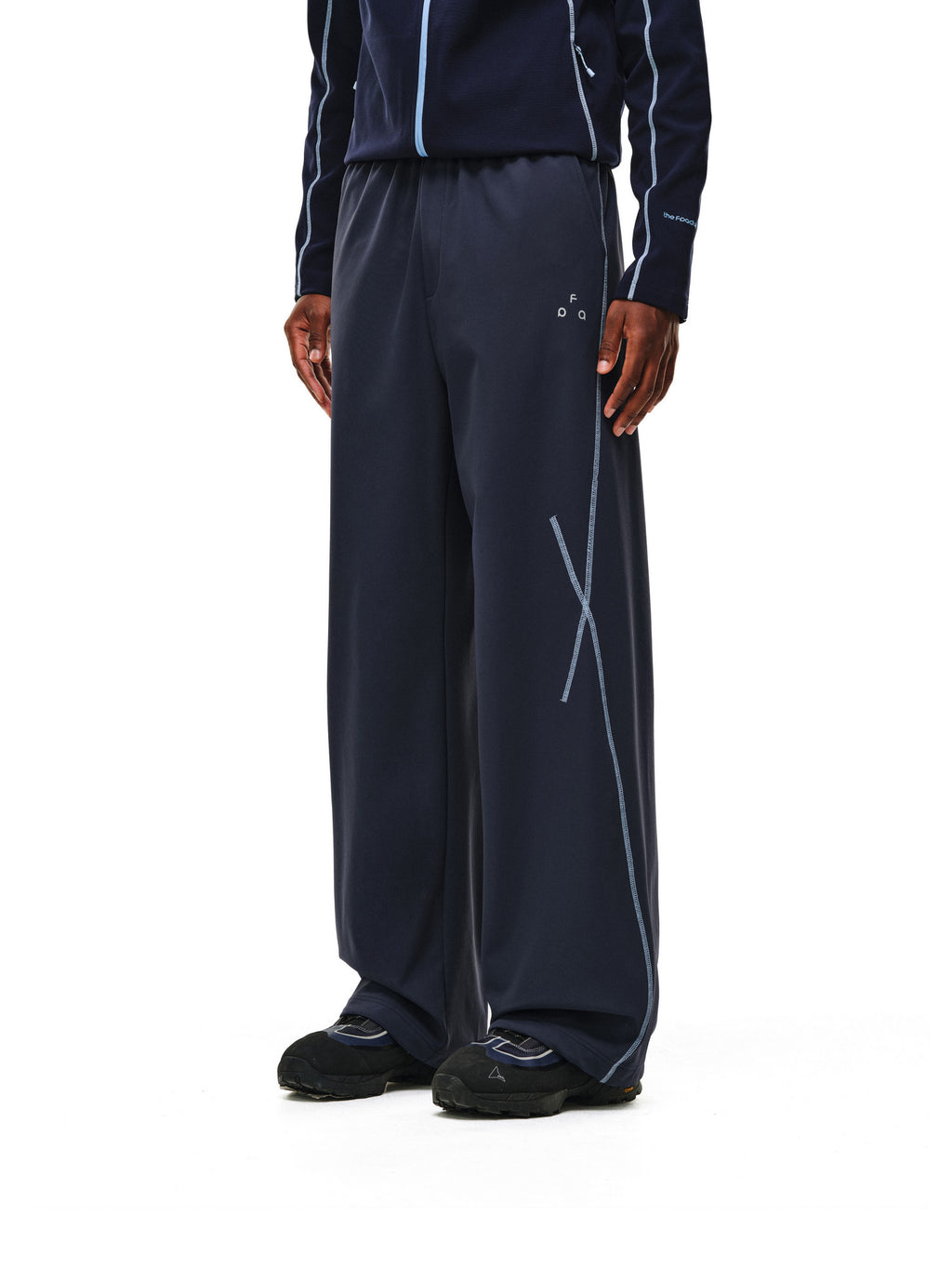 FPA Outdoor Sports Contrast Stitch Thickened Curved Leg Pants Winter Loose Wide Leg Couple Casual Warm Pants