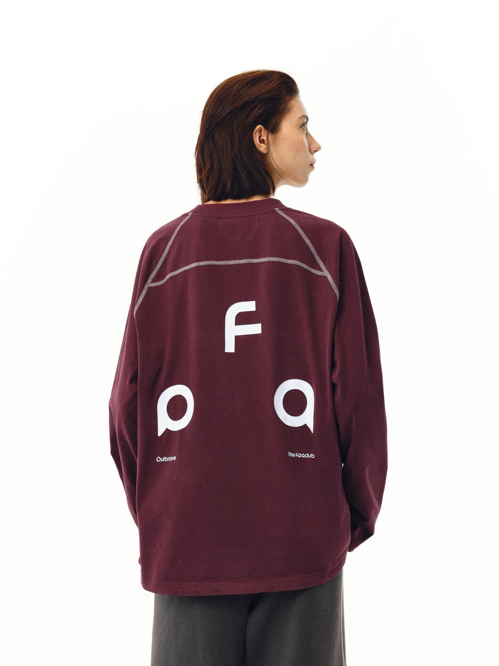 FPA Quick-Dry 7A Antibacterial Ice-Feel Sports Long-Sleeve T-Shirt, Chinese Trend Loose Round Neck Red Tee