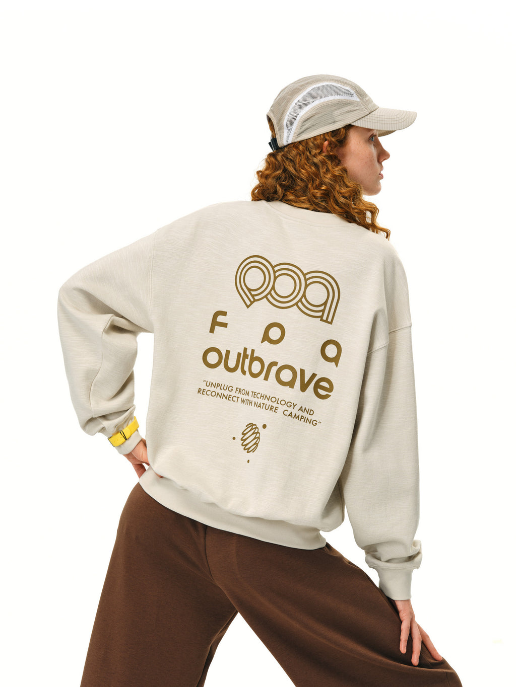 FPA Track Pattern Printed Pullover Crew Neck Sweatshirt