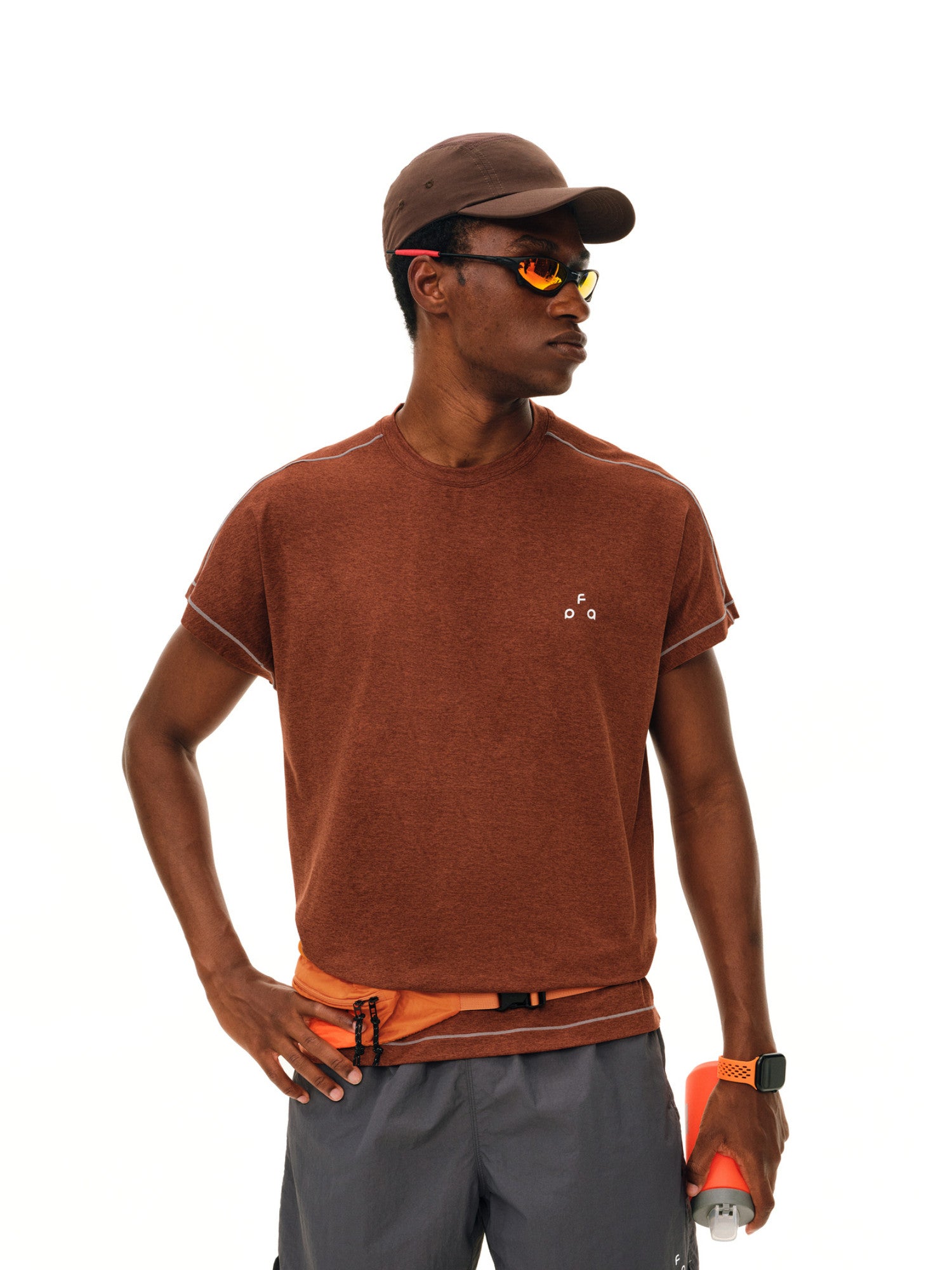 FPA Sun-Protective Antibacterial Stretch Contrast Stitch Sleeveless Short-Sleeve Summer Sports Design Couple T-Shirt