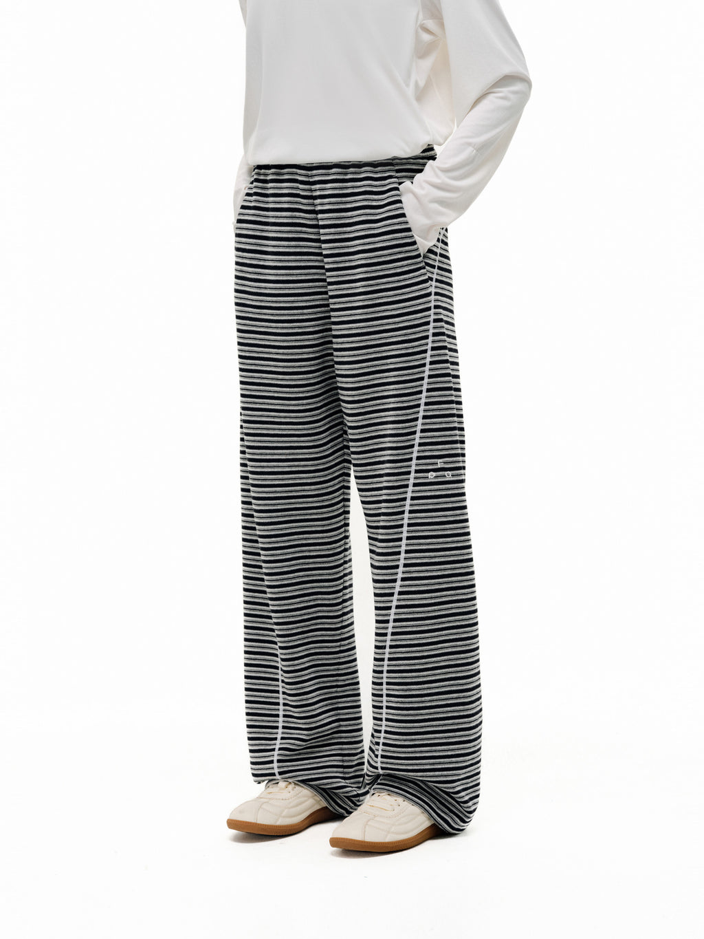 FPA Outdoor Relaxed Striped Pants – Loose Straight-Leg Retro Contrast Color Casual Trousers for Spring/Autumn